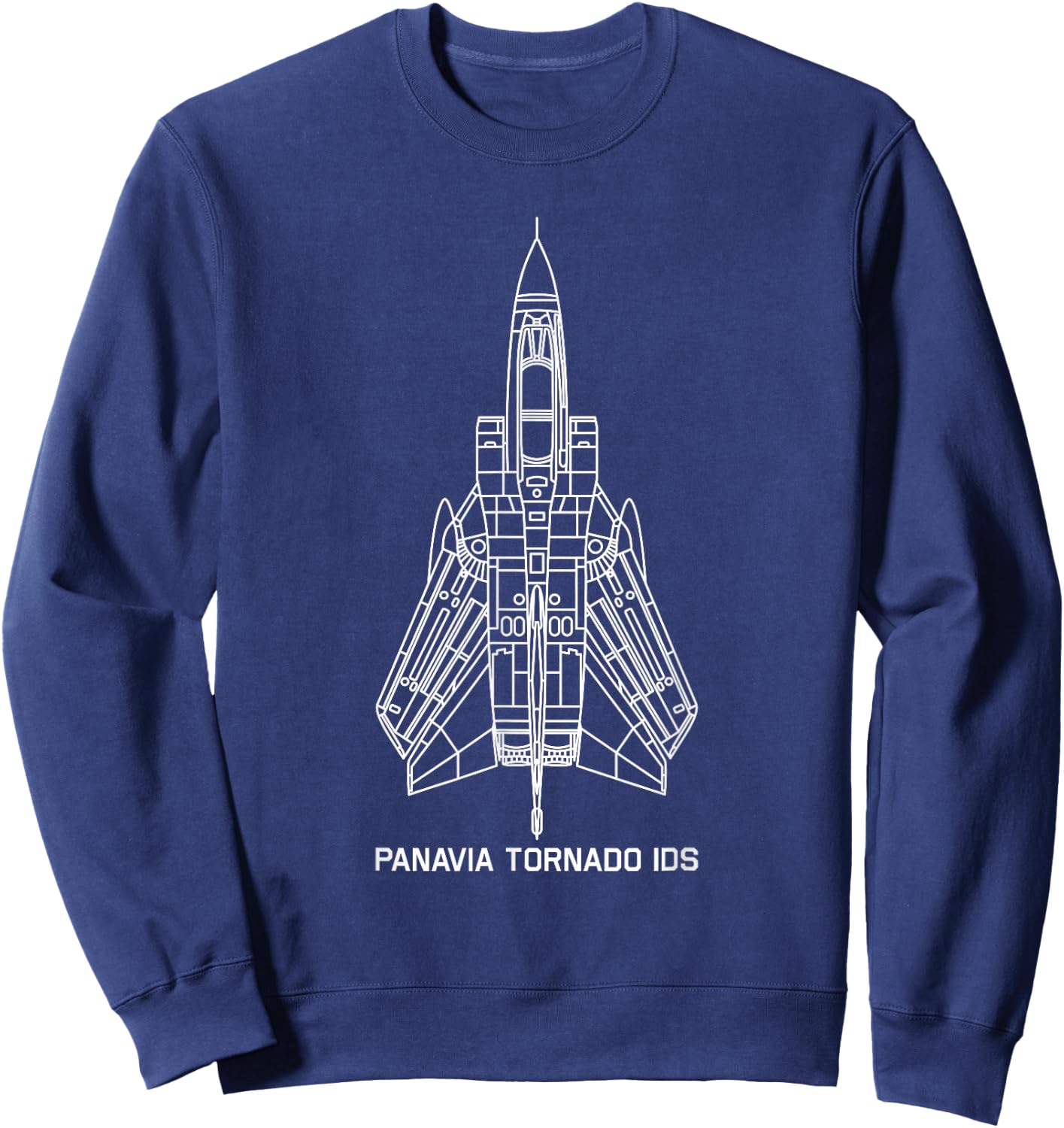 Panavia Tornado Classic Fighter Jet Plane Blueprint Sweatshirt - Sweatshirt | Navy