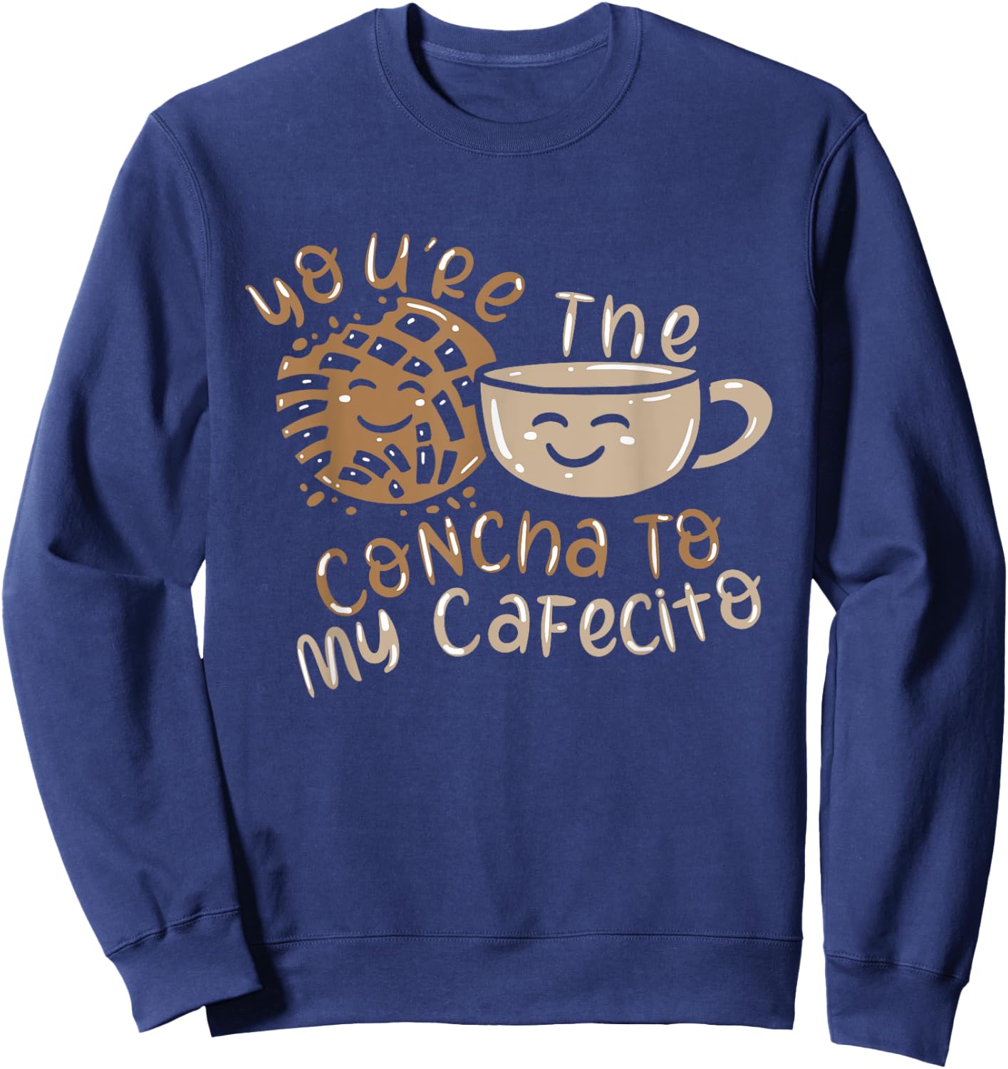 Conchas Pan De Dulce Sweet Mexican Bread Valentine´s Day Sweatshirt - Sweatshirt | Navy