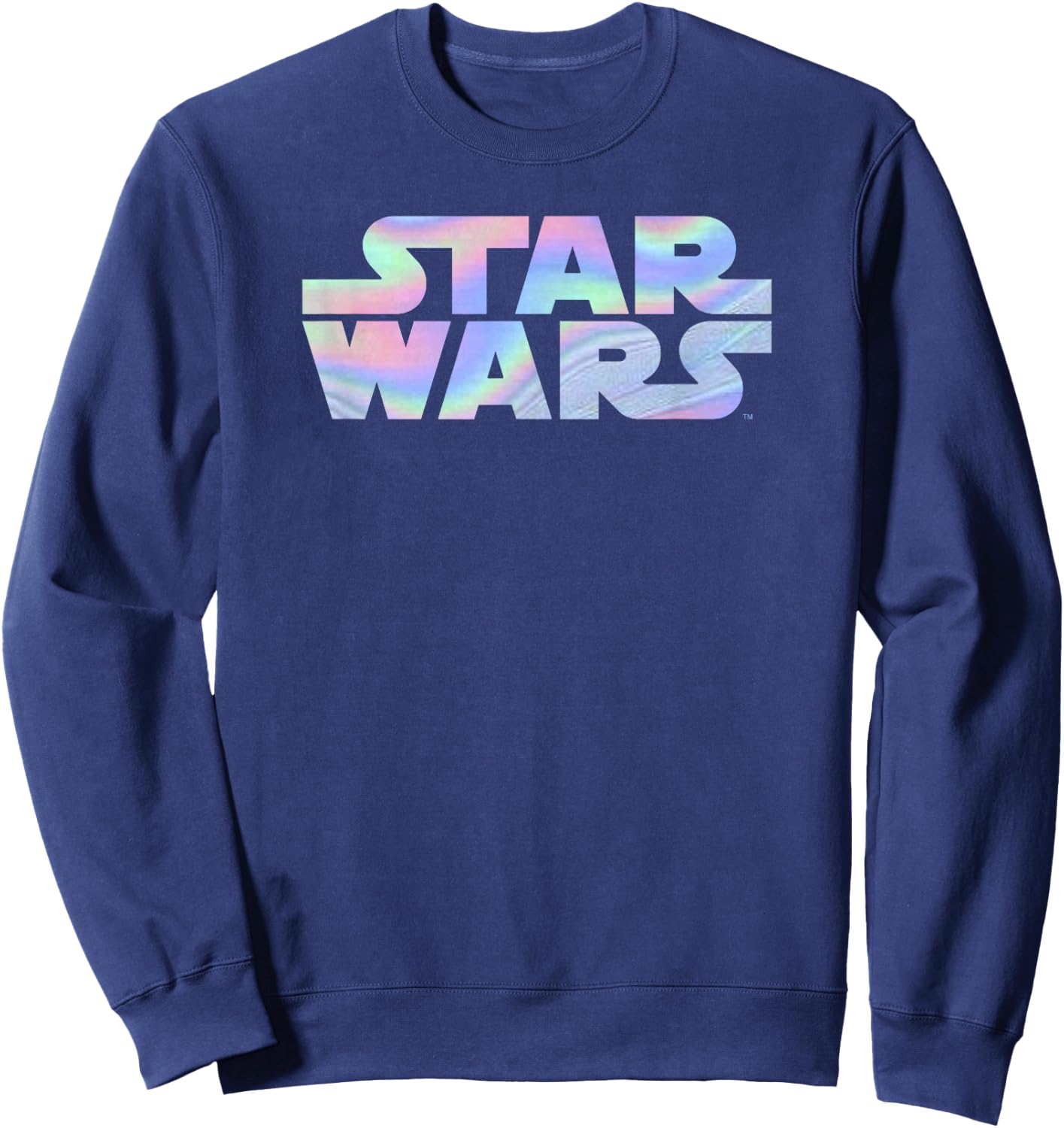 Star Wars Holographic Text Logo Sweatshirt - Sweatshirt | Navy
