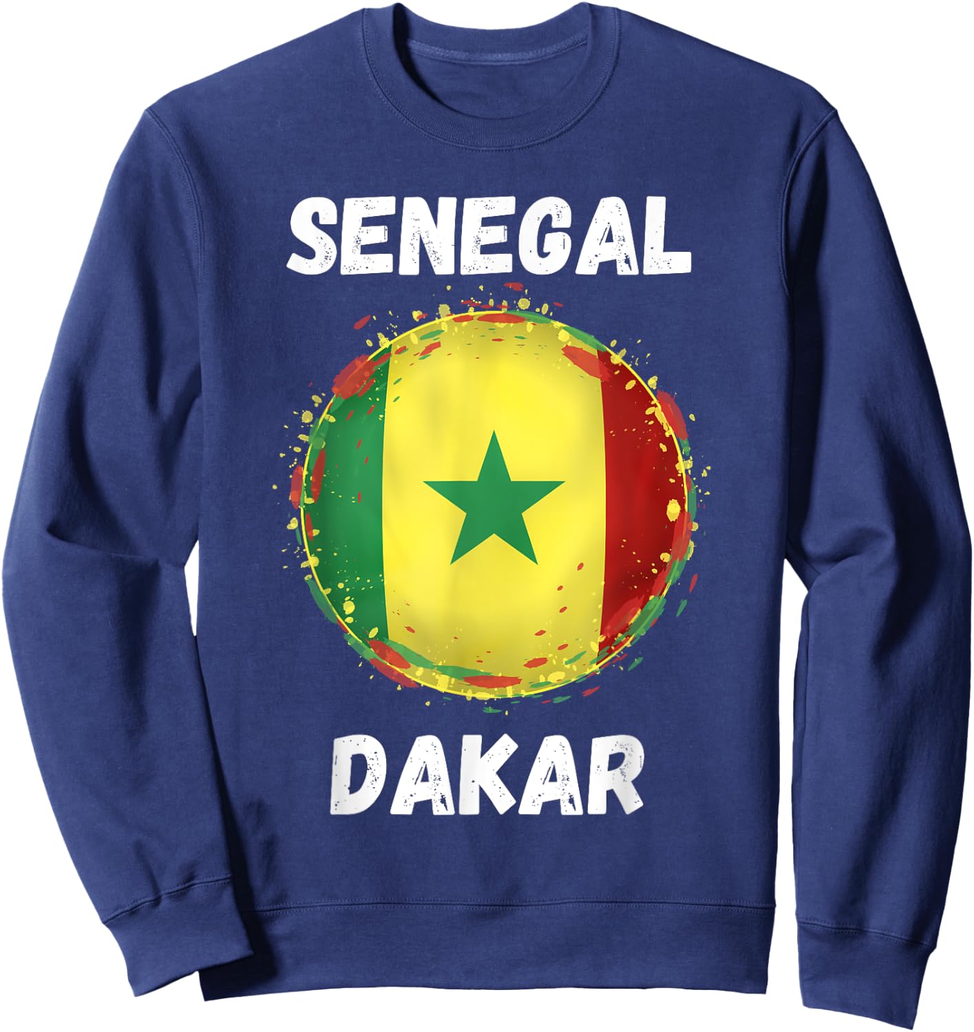 Dakar Senegal Retro Vintage Senegalese Flag Souvenirs Sweatshirt - Sweatshirt | Navy