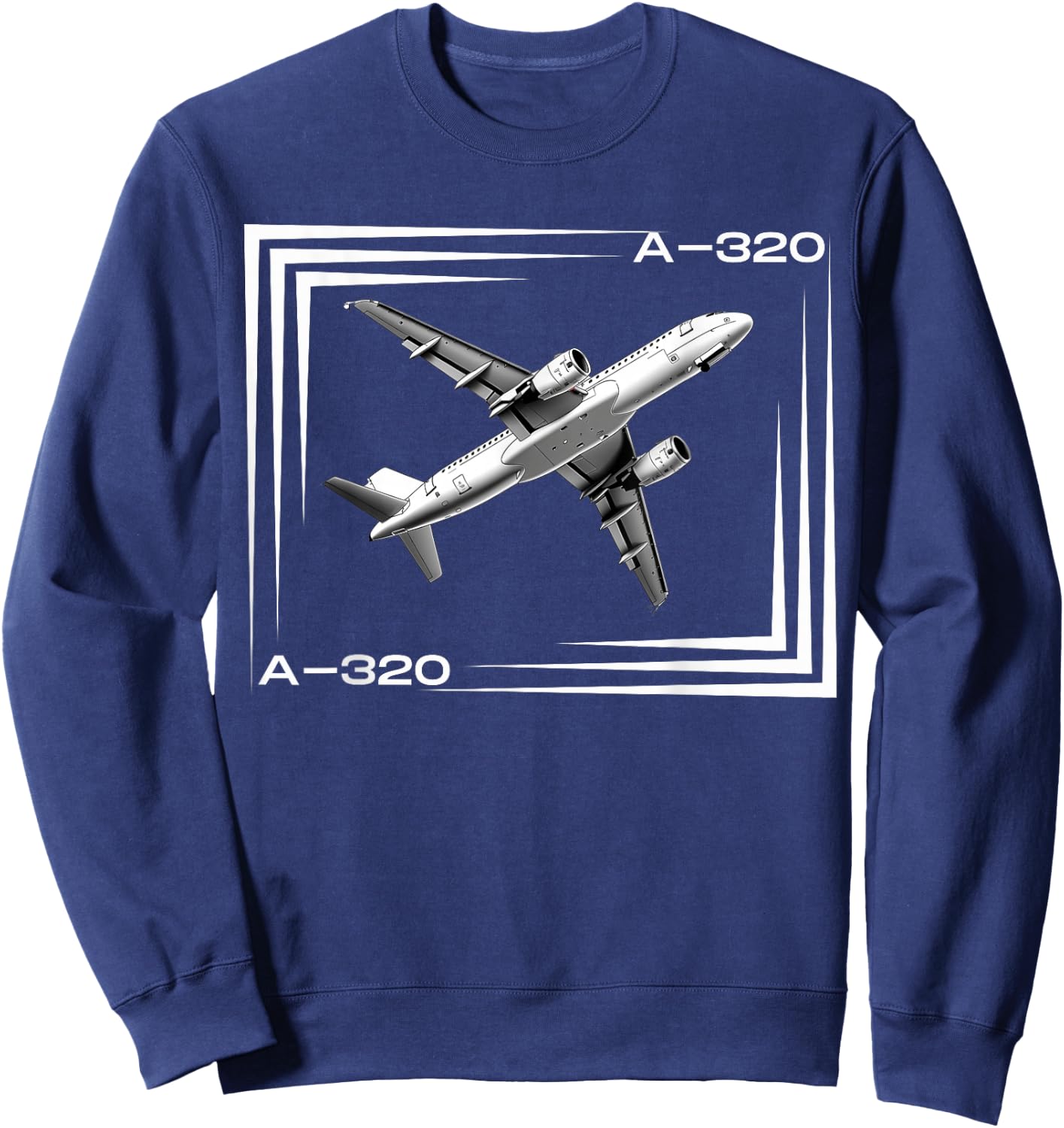 Airbus320 Airplane ! Aviation A320 Jet Sweatshirt - Sweatshirt | Navy