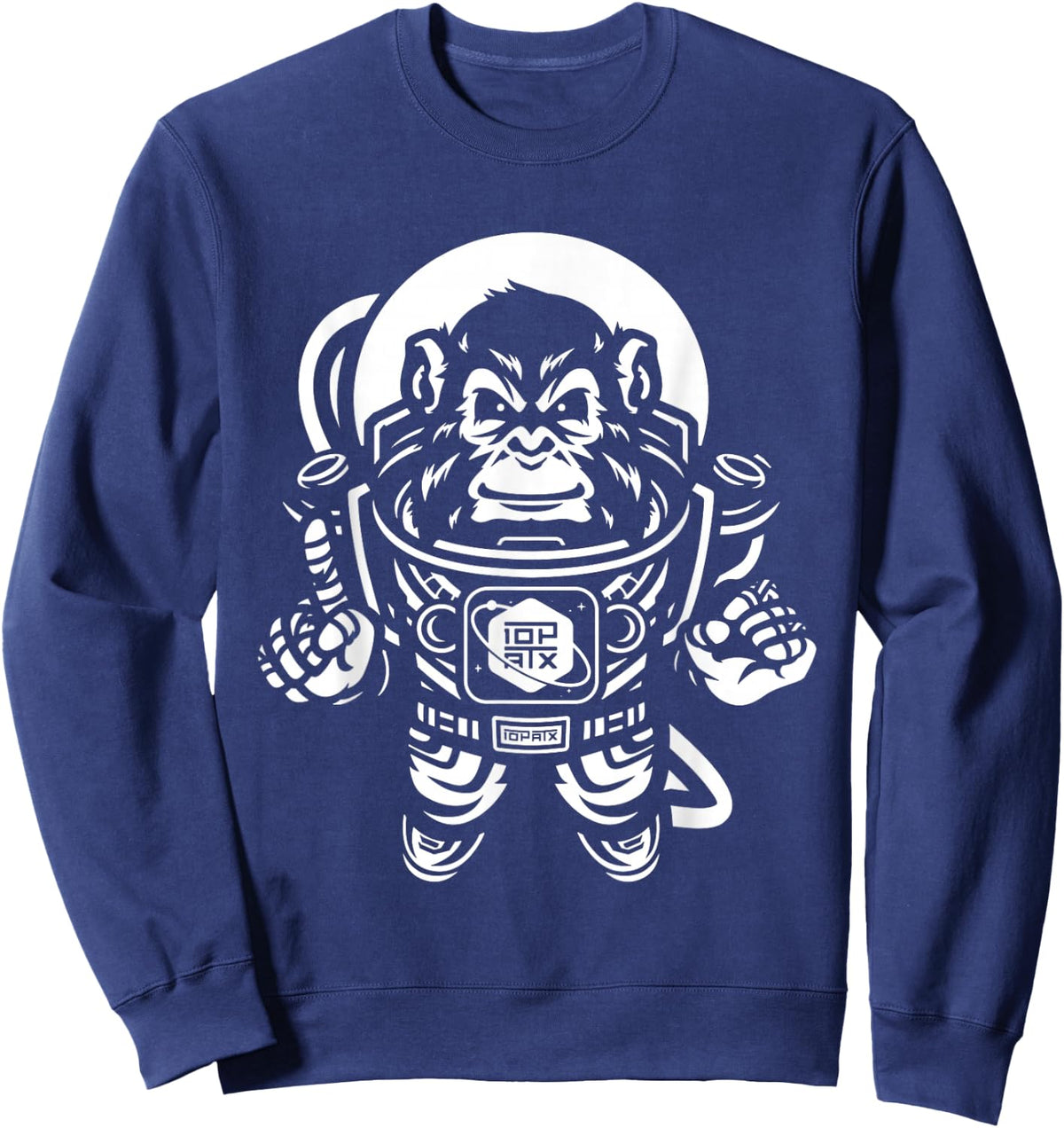 Ape Astronaut in Space - 10th Planet Austin Jiu Jitsu Shirt Sweatshirt - Sweatshirt | Navy
