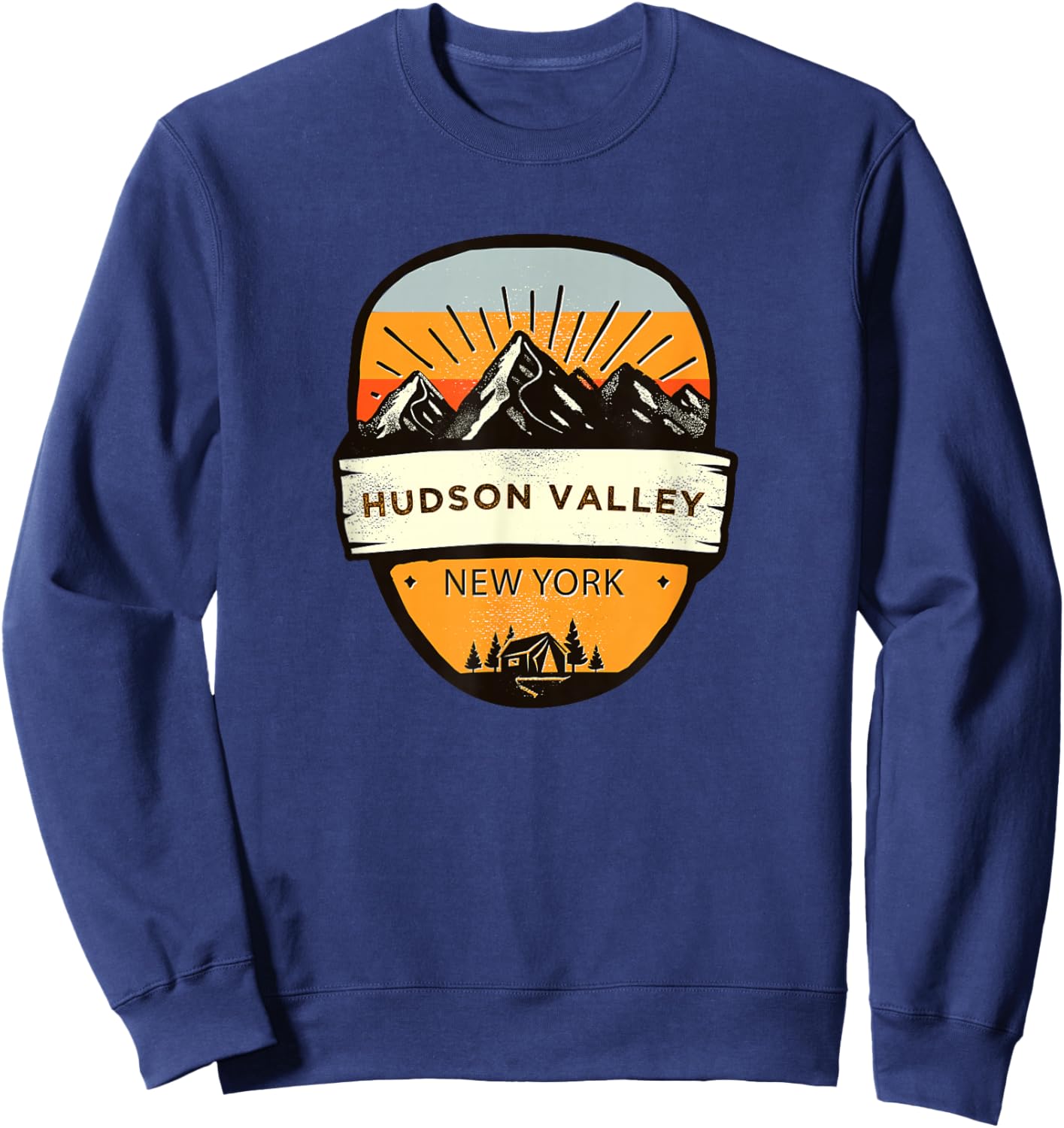 Retro Vintage Hudson Valley, New York Souvenir Sweatshirt - Sweatshirt | Navy