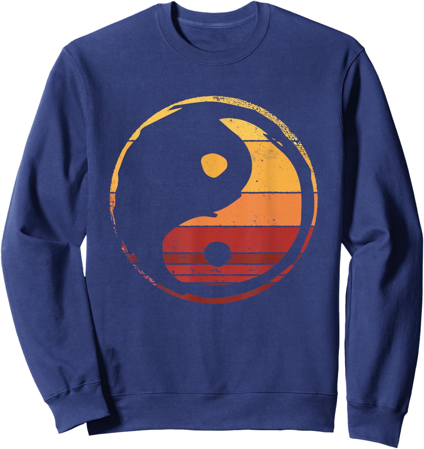 Asia Kawaii Asian Japanese Yin And Yang Retro Sweatshirt - Sweatshirt | Navy
