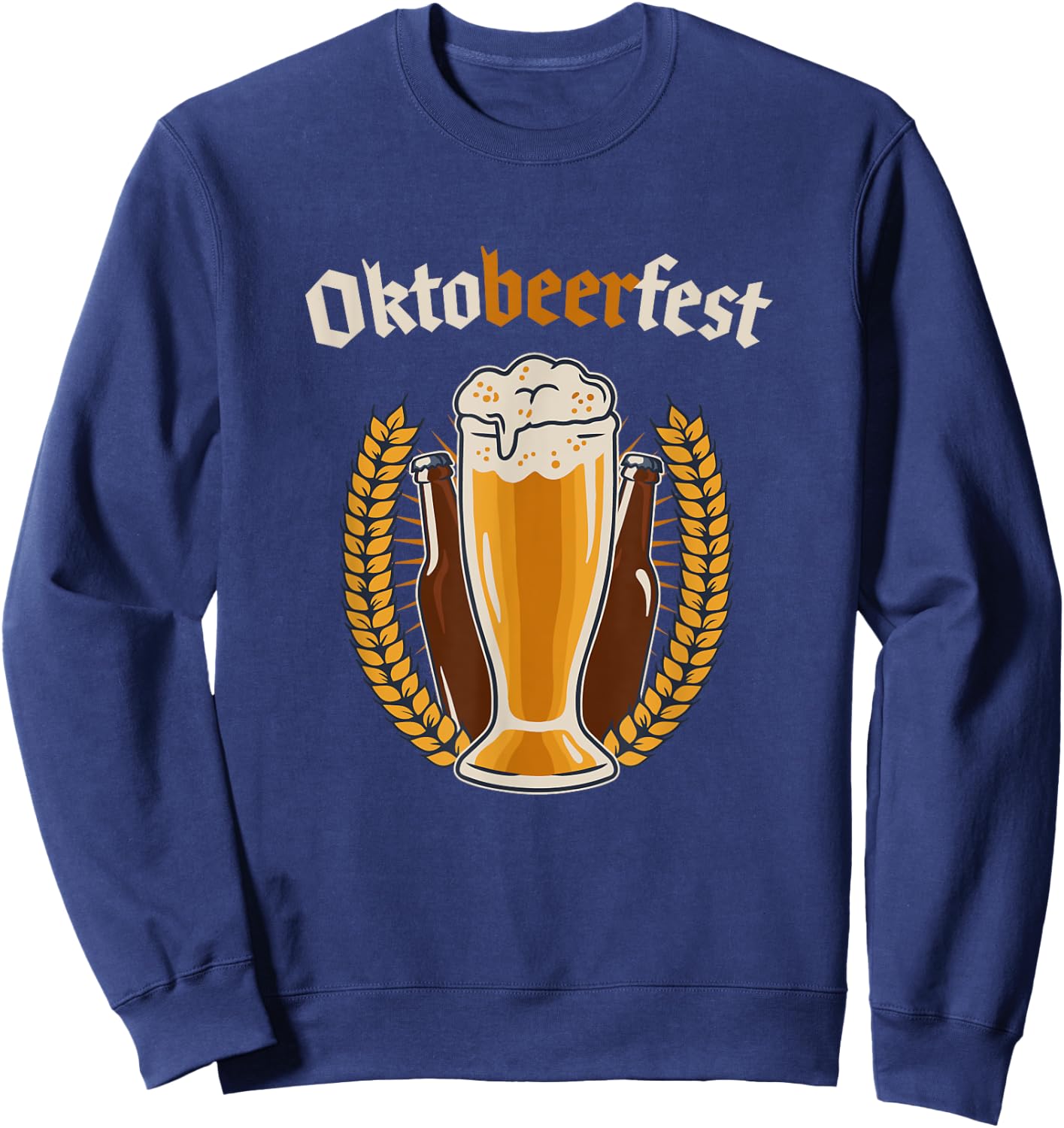 Oktoberfest Word Game Beer Festival Beer Men Fun Sweatshirt - Sweatshirt | Navy