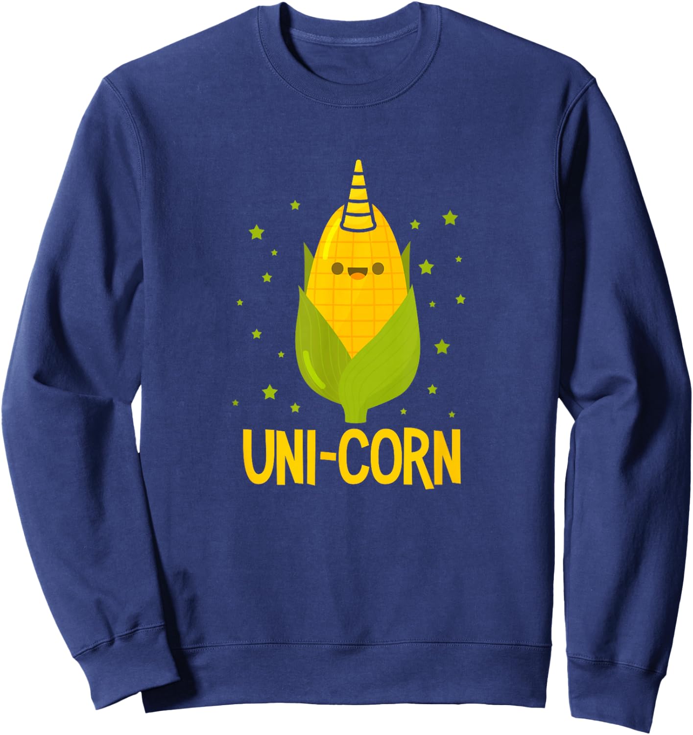 Uni-Corn Unicorn Corn Kawaii Sweatshirt - Sweatshirt | Navy