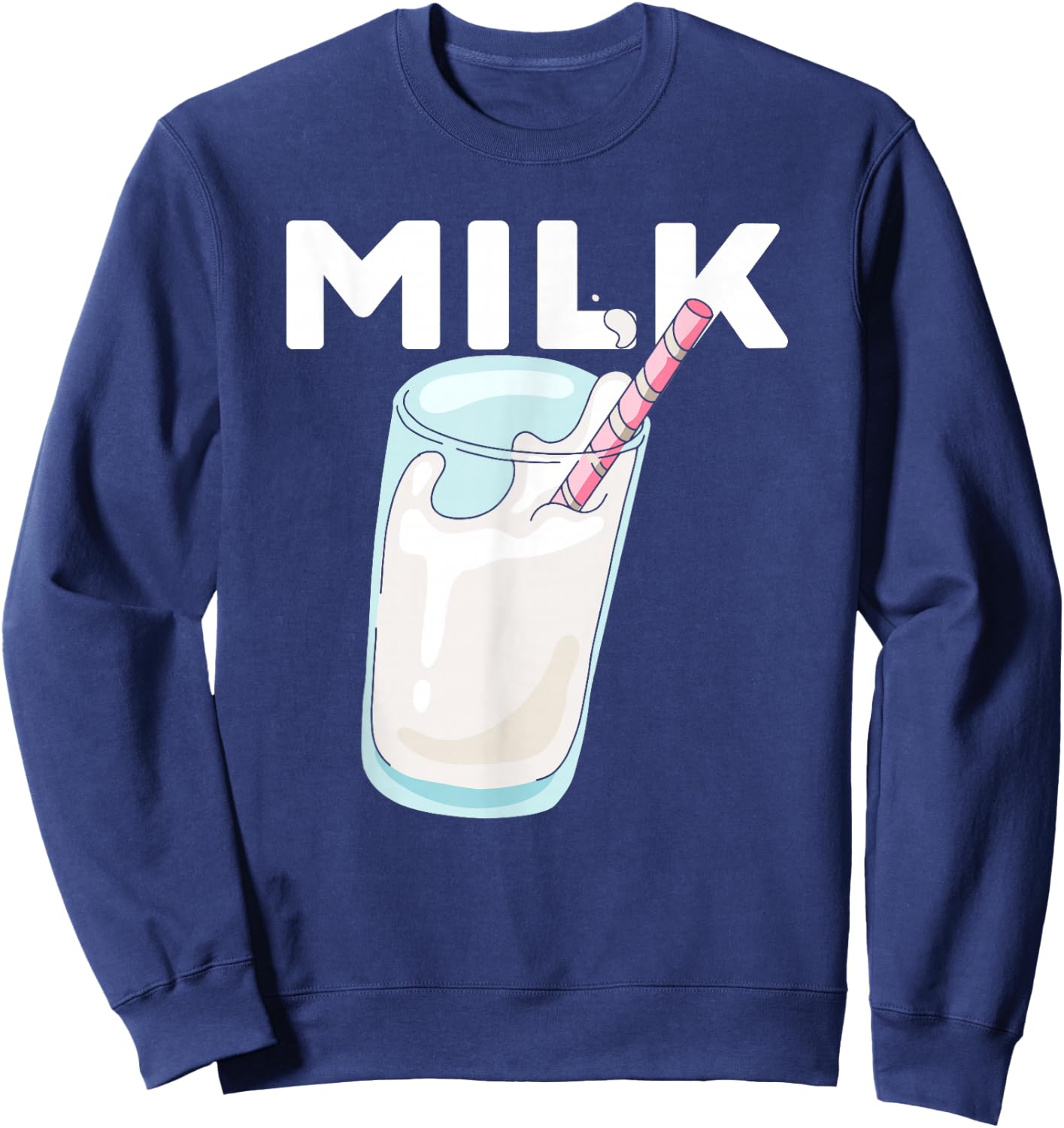 Awesome MILK Matching Milky Cookies Couples Costume Themed Sweatshirt - Sweatshirt | Navy