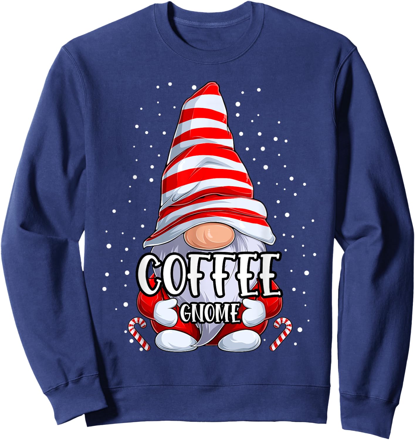 Coffee Gnome christmas pajamas matching family group Sweatshirt - Sweatshirt | Navy