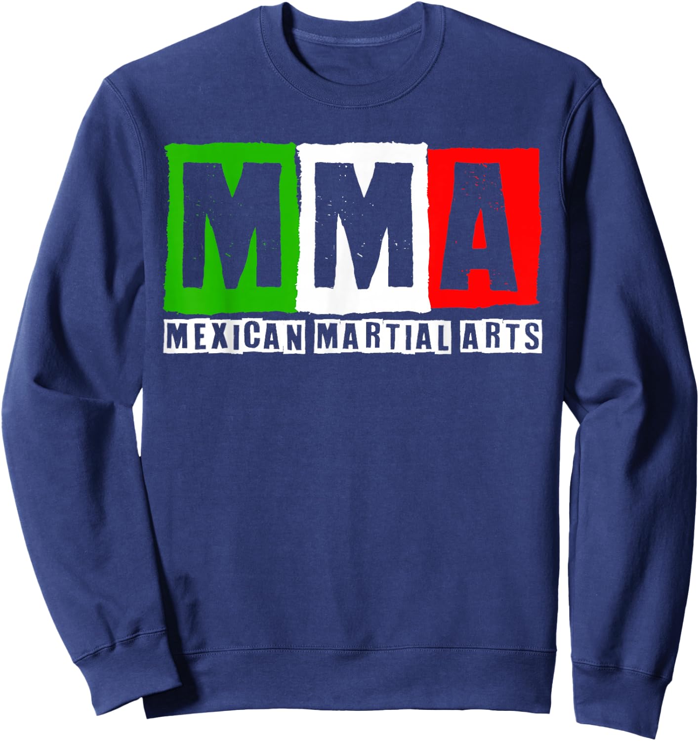 Mexican Martial Arts Combat Mexico Fighter Themed Sweatshirt - Sweatshirt | Navy
