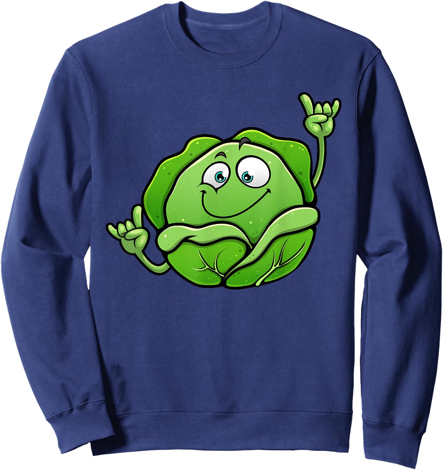 Funny Lettuce Lover Designs Women Vegetarian Foodie Sweatshirt - Sweatshirt | Navy