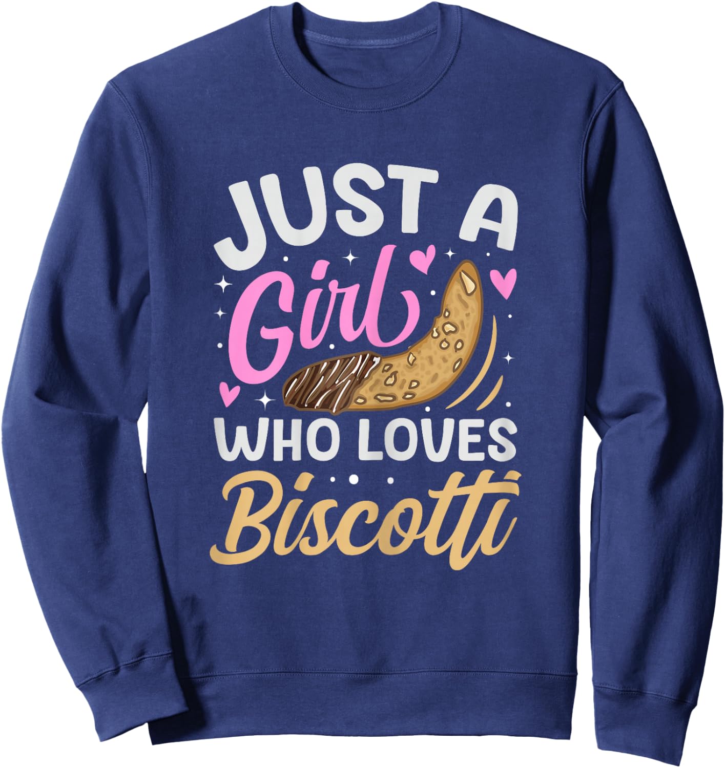 Just a girl who loves biscotti Sweatshirt - Sweatshirt | Navy