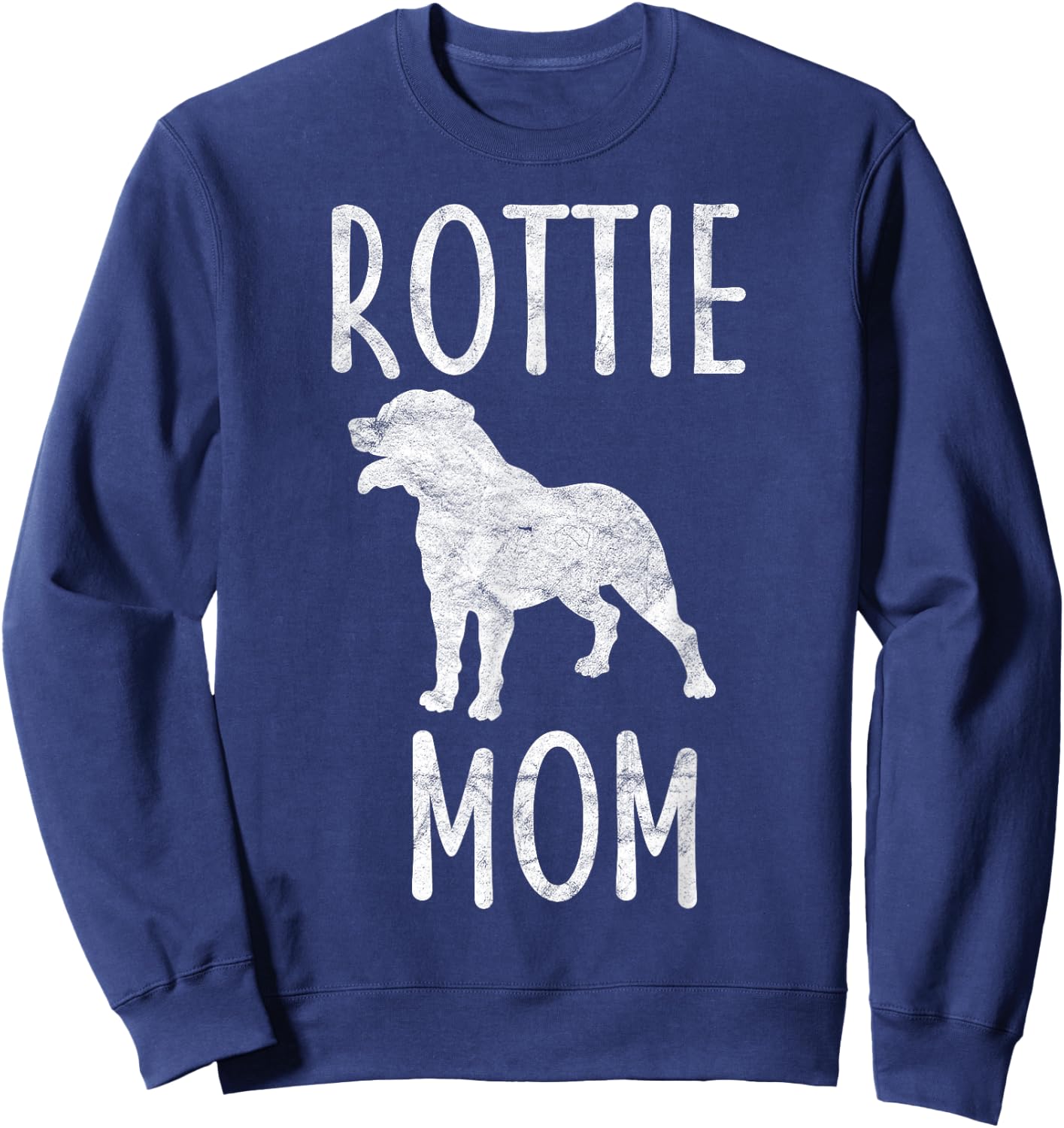 Vintage Rottweiler Mom Gift Rott Dog Owner Rottie Mother Women Kids Sweatshirt - Sweatshirt | Navy
