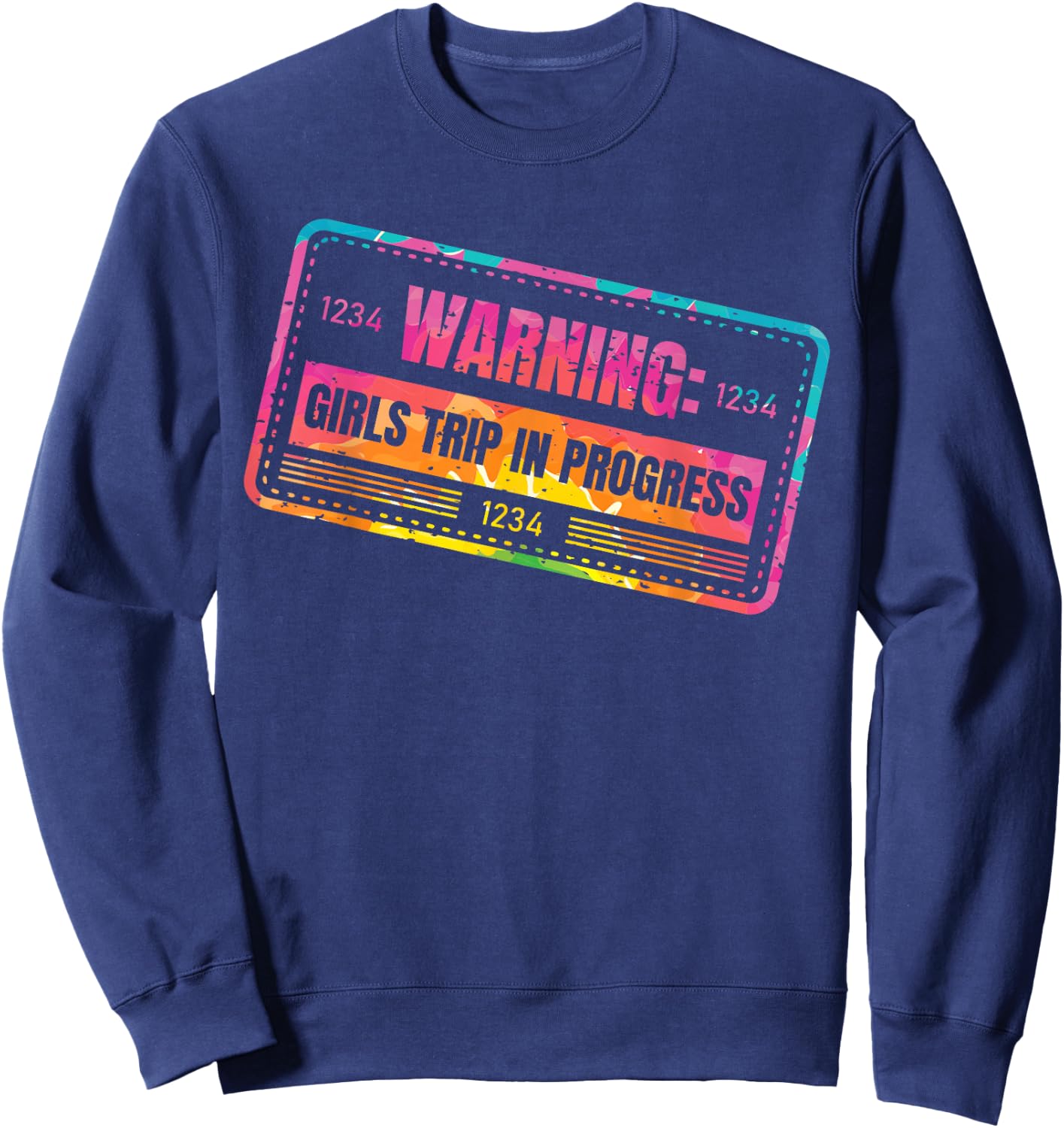 Girls Weekend Women Warning Girls Trip In Progress Sweatshirt - Sweatshirt | Navy