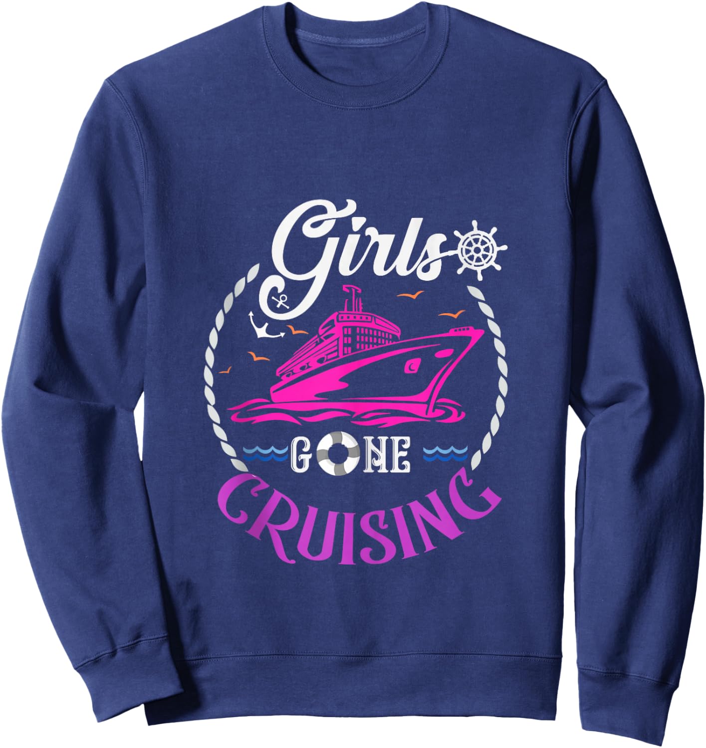 Girls Gone Cruising Women Cruise Lover Small Sweatshirt - Sweatshirt | Navy
