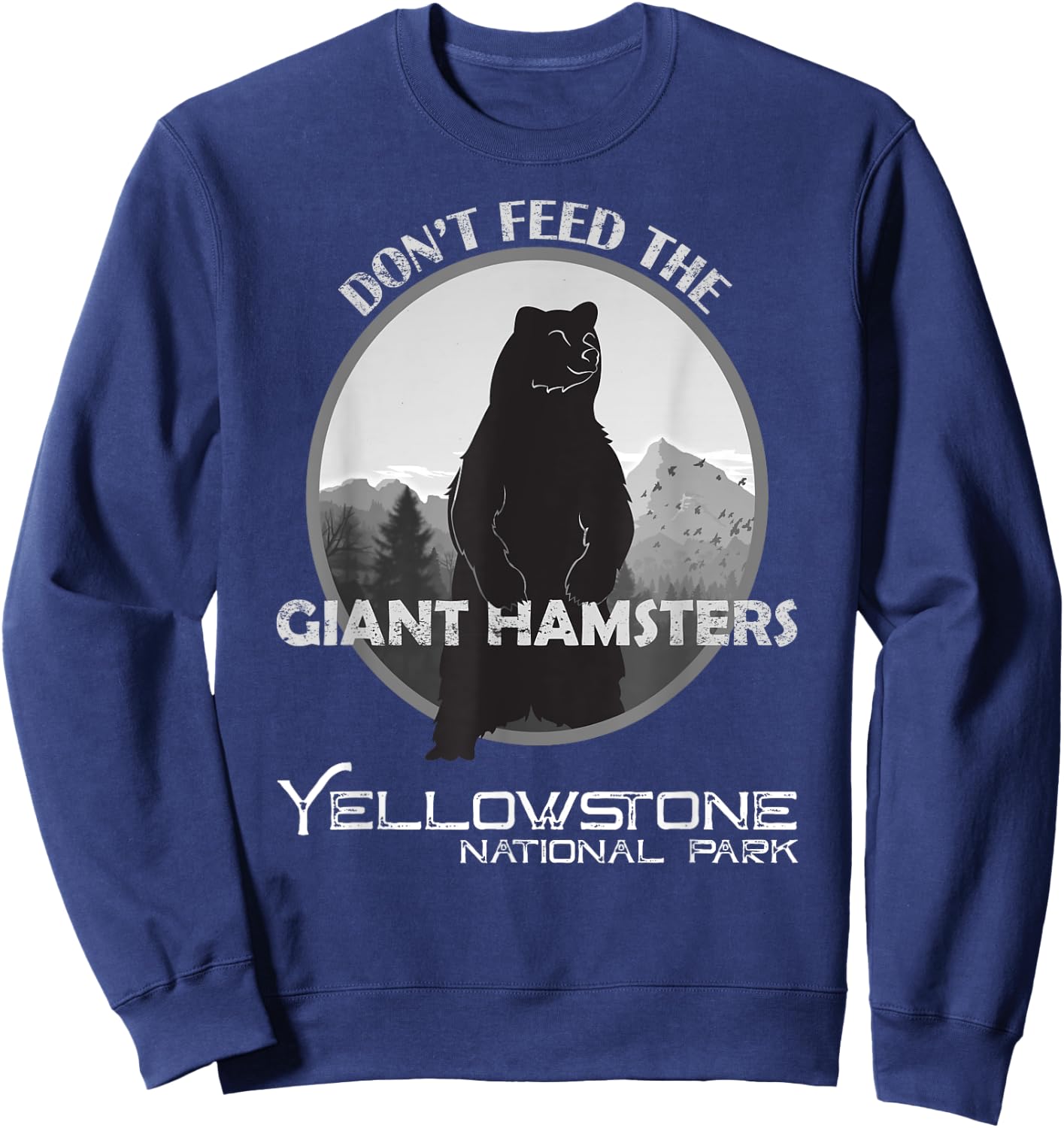 Funny Yellowstone National Park Grizzly Brown Bear For Kids Sweatshirt - Sweatshirt | Navy