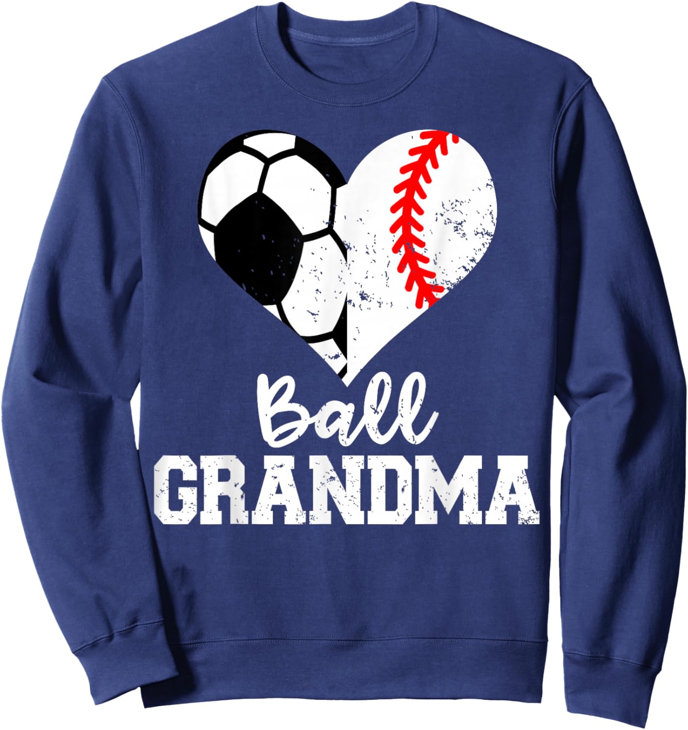 Ball Grandma Funny Soccer Baseball Grandma Sweatshirt - Sweatshirt | Navy