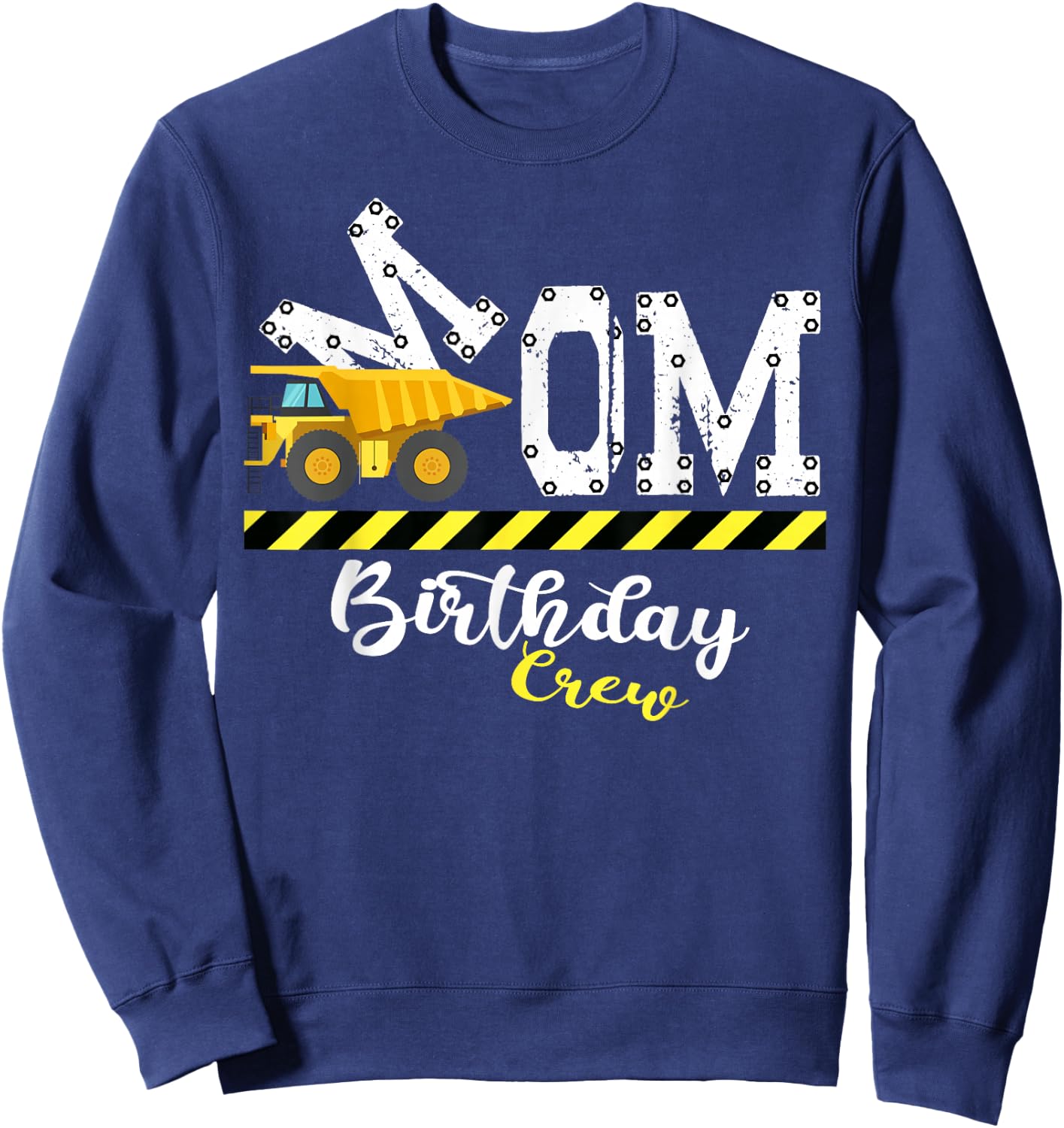 B-Day Party Mom Birthday Crew Construction Birthday Party Sweatshirt - Sweatshirt | Navy