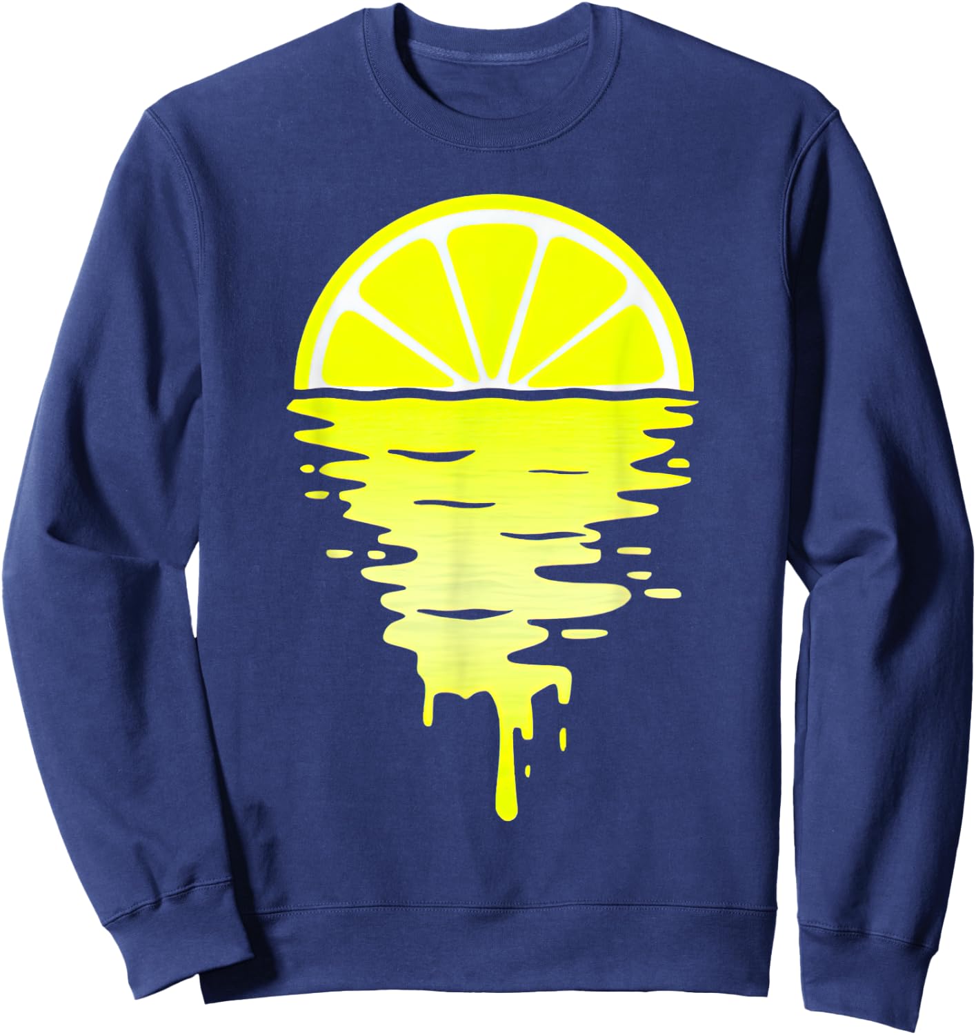 Lemon Sunset Over Sea Sweatshirt - Sweatshirt | Navy