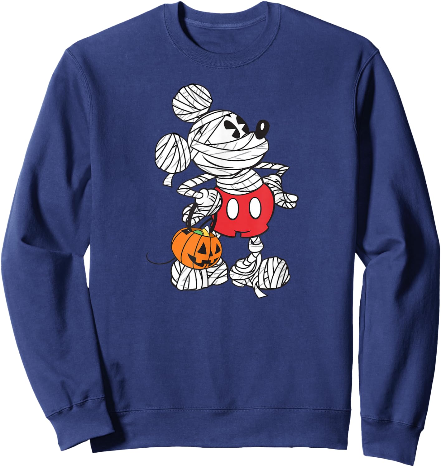 Disney - Retro Mickey Mouse Mummy Halloween Sweatshirt - Sweatshirt | Navy