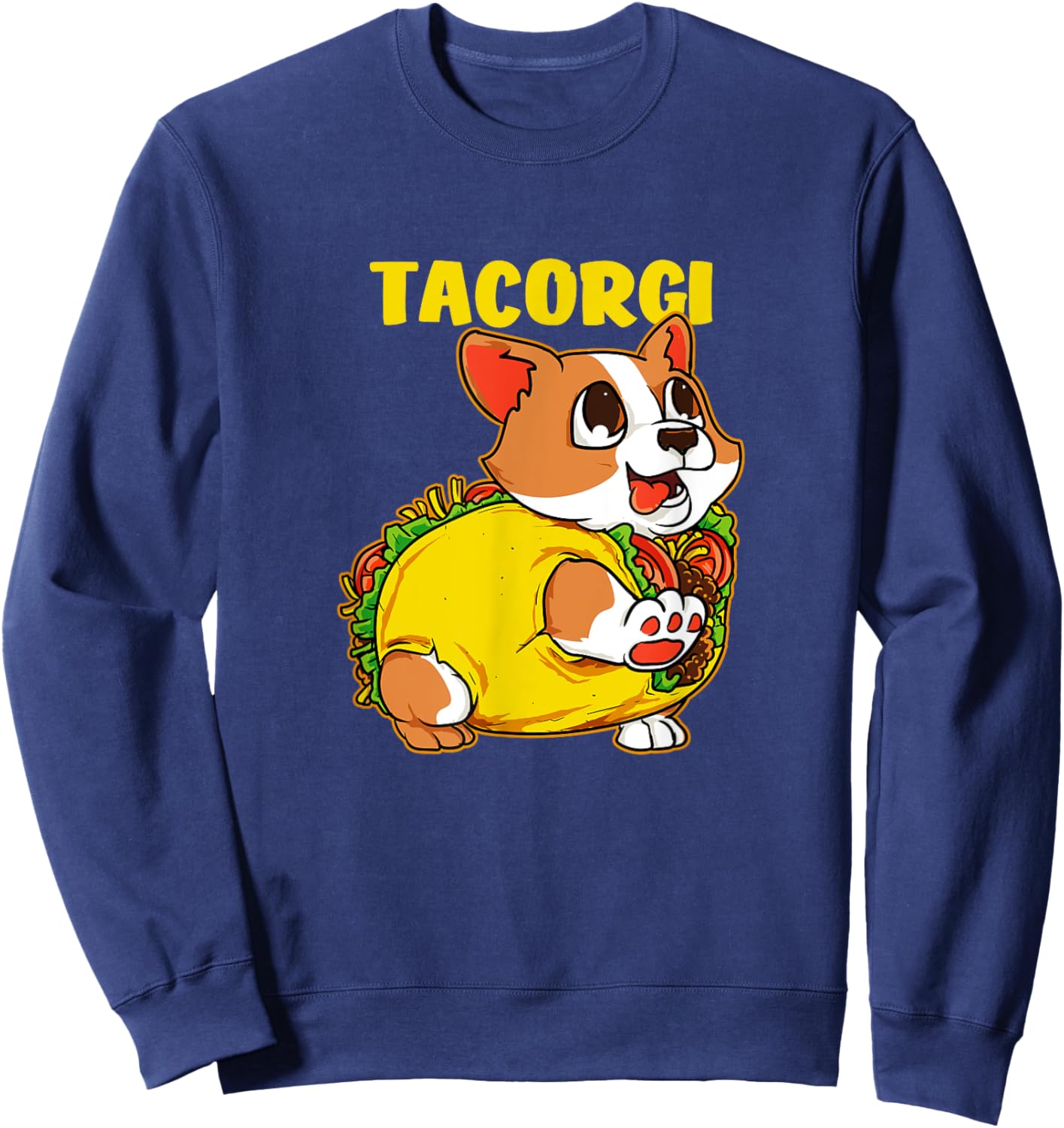 Corgi Dog And Taco Tacorgi Funny Corgi Puppy Men Women Girls Kids Sweatshirt - Sweatshirt | Navy