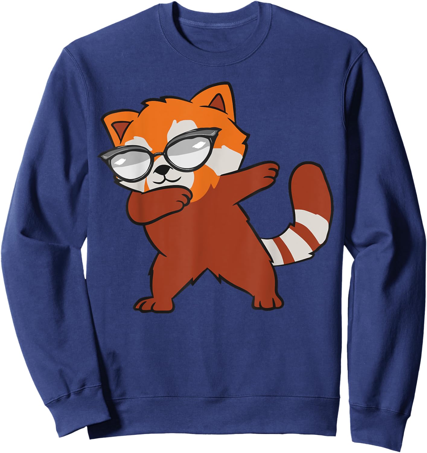 Red Panda Dabbing Funny Red Pandas Animal Lover Graphic Sweatshirt - Sweatshirt | Navy