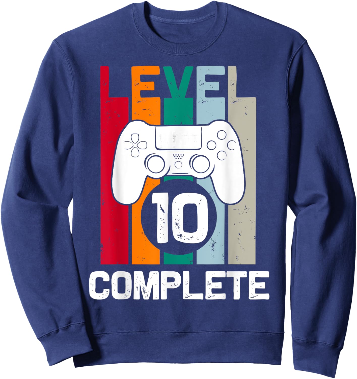Level 10 Complete 10th Year Wedding Anniversary Sweatshirt - Sweatshirt | Navy