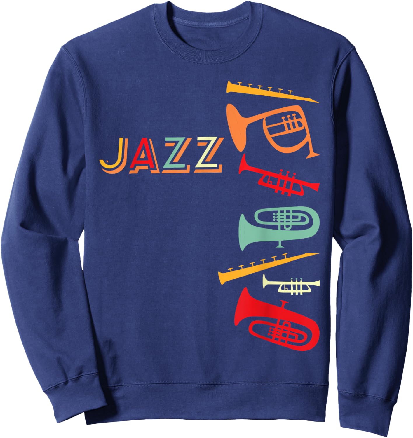 Jazz Music Design - Jazz Sweatshirt - Sweatshirt | Navy