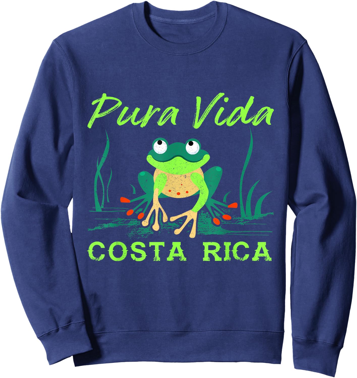 Costa Rica Rain Forest Tree Frog Pura Vida Costa Rica Sweatshirt - Sweatshirt | Navy