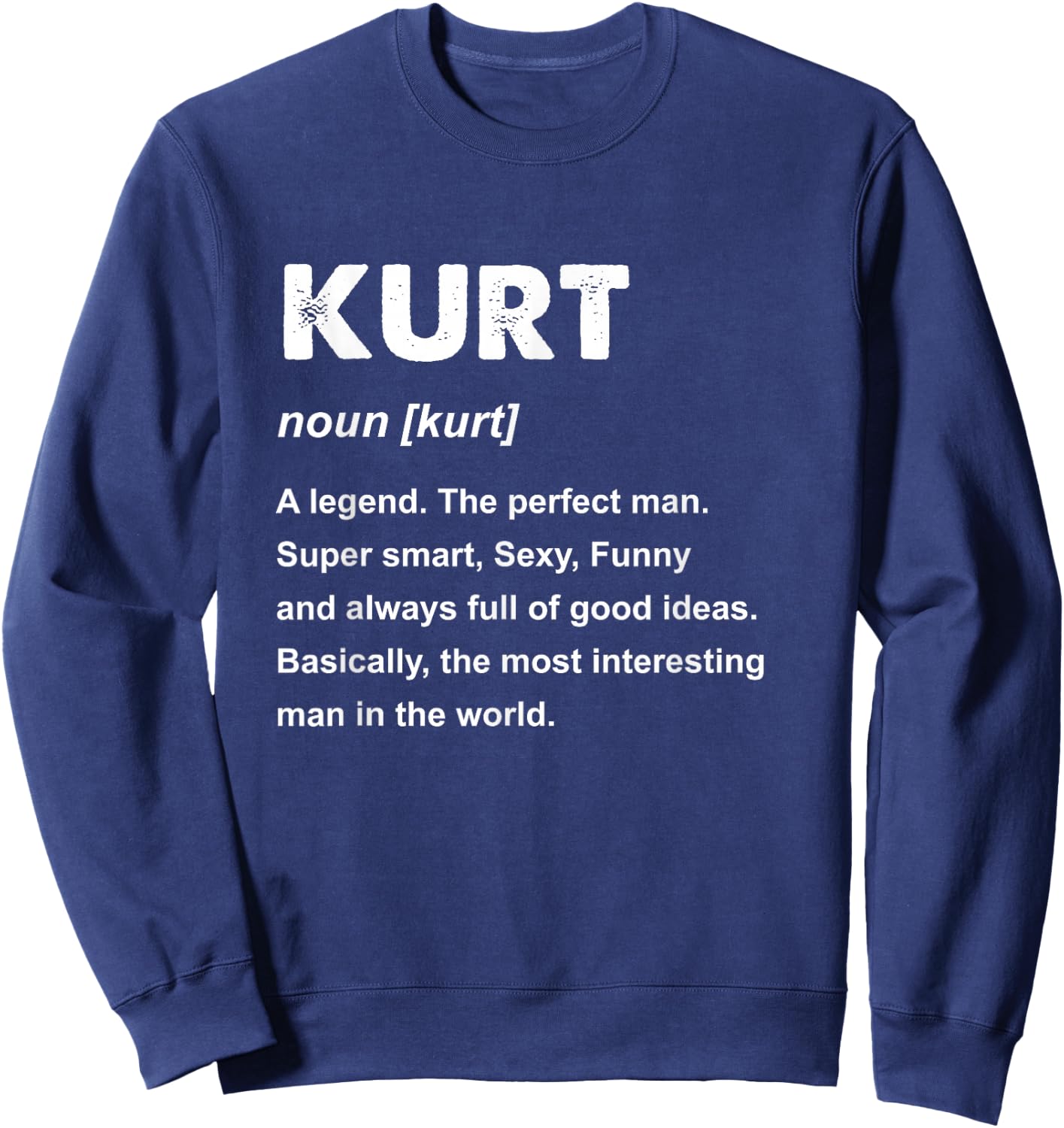 Kurt Name Sweatshirt - Sweatshirt | Navy