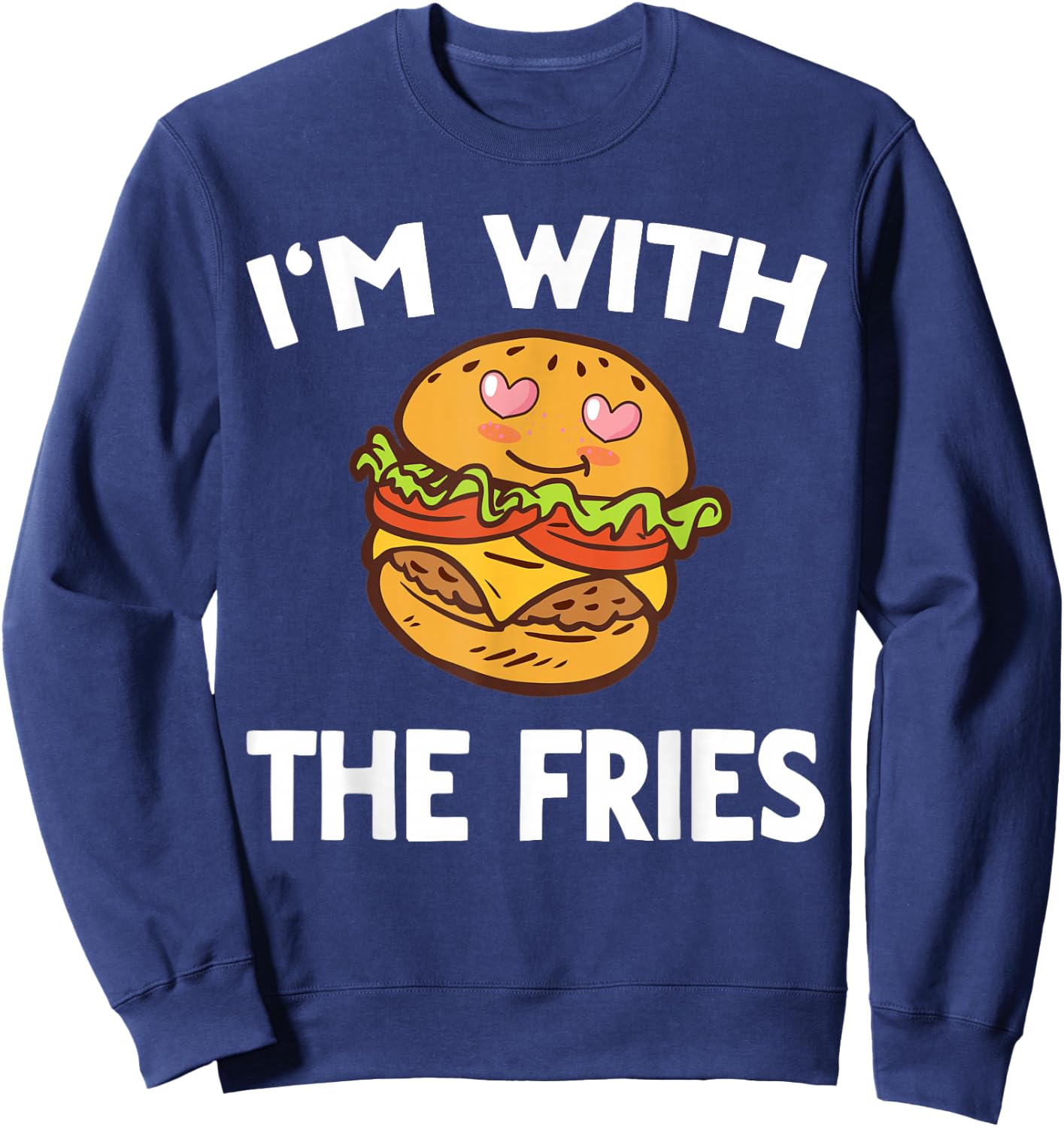 Burger & Fries Matching Couples His & Hers Sweatshirt - Sweatshirt | Navy