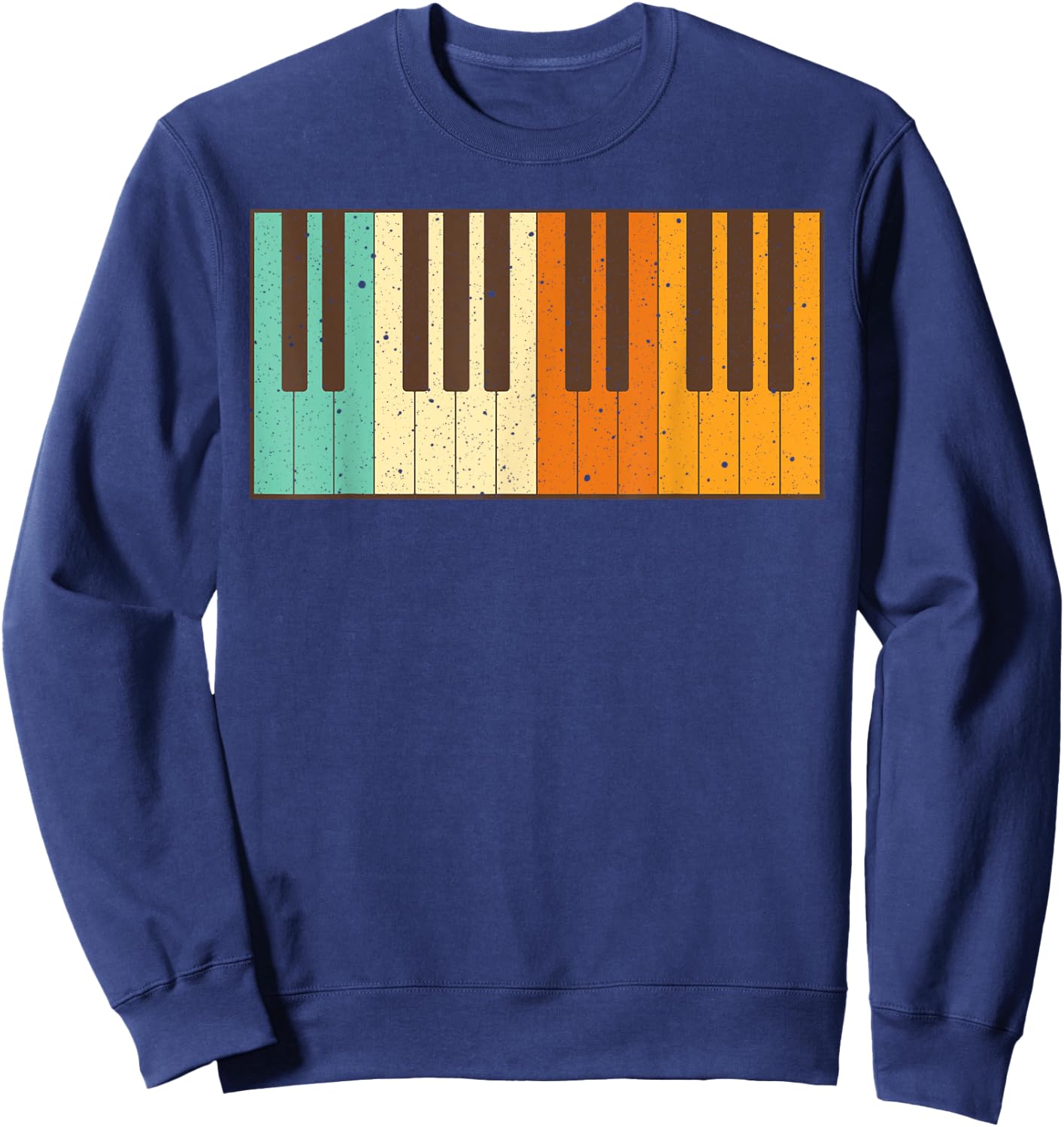 Retro Piano Design For Musician Piano Player Men Women Kids Sweatshirt - Sweatshirt | Navy