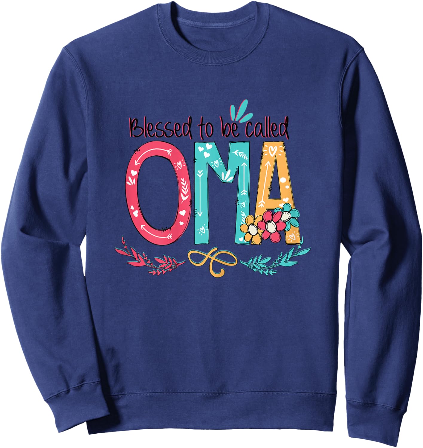 Blessed to be called Oma Colorful gifts-Grandma Sweatshirt - Sweatshirt | Navy