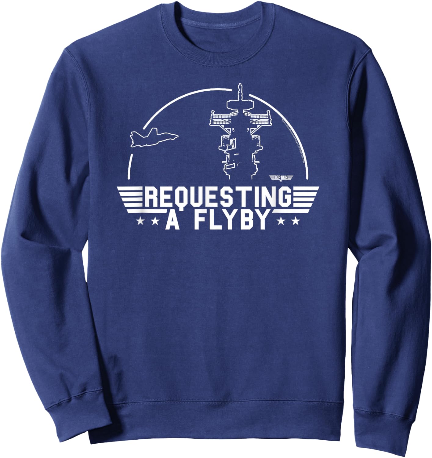 Top Gun Requesting A Flyby Outline Action Movie Sweatshirt - Sweatshirt | Navy