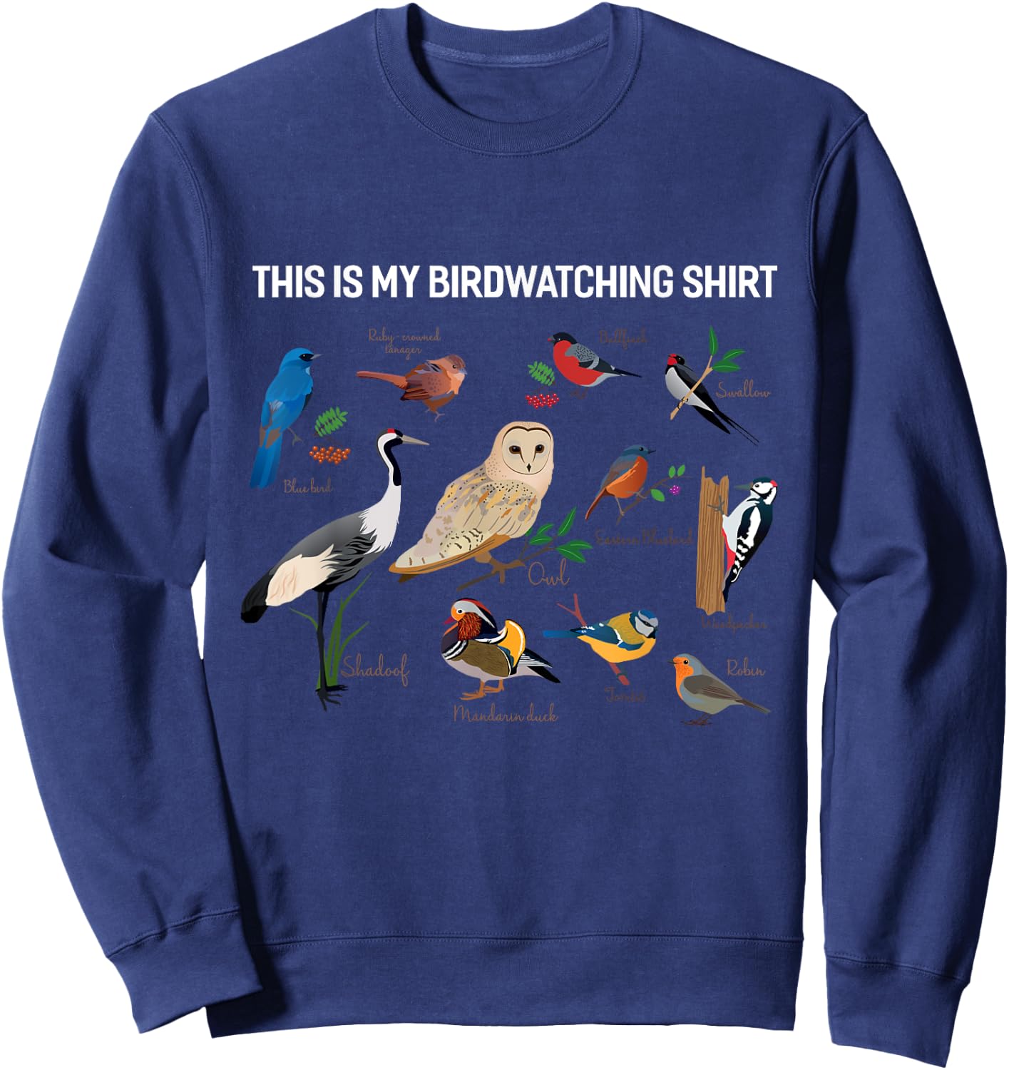 This Is My Birdwatching Shirt Bird Watcher Sweatshirt - Sweatshirt | Navy