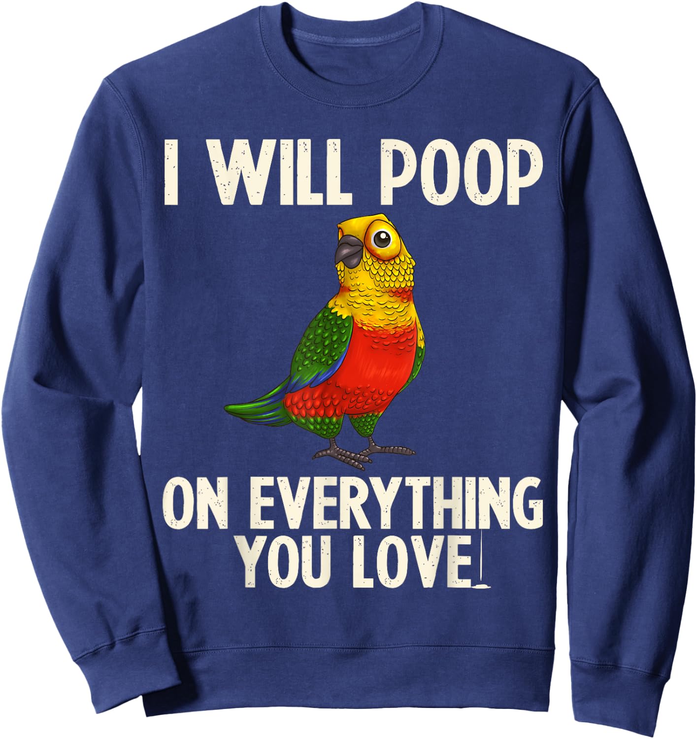 Funny Jenday Conure Design Parrot Lovers Men Women Pet Birds Sweatshirt - Sweatshirt | Navy