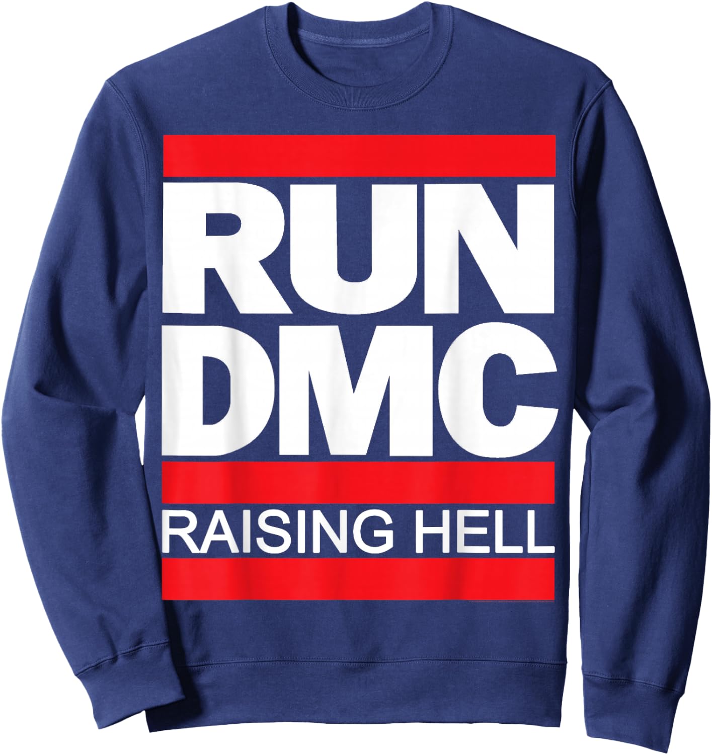 Run DMC Official Logo Raising Hell Sweatshirt - Sweatshirt | Navy