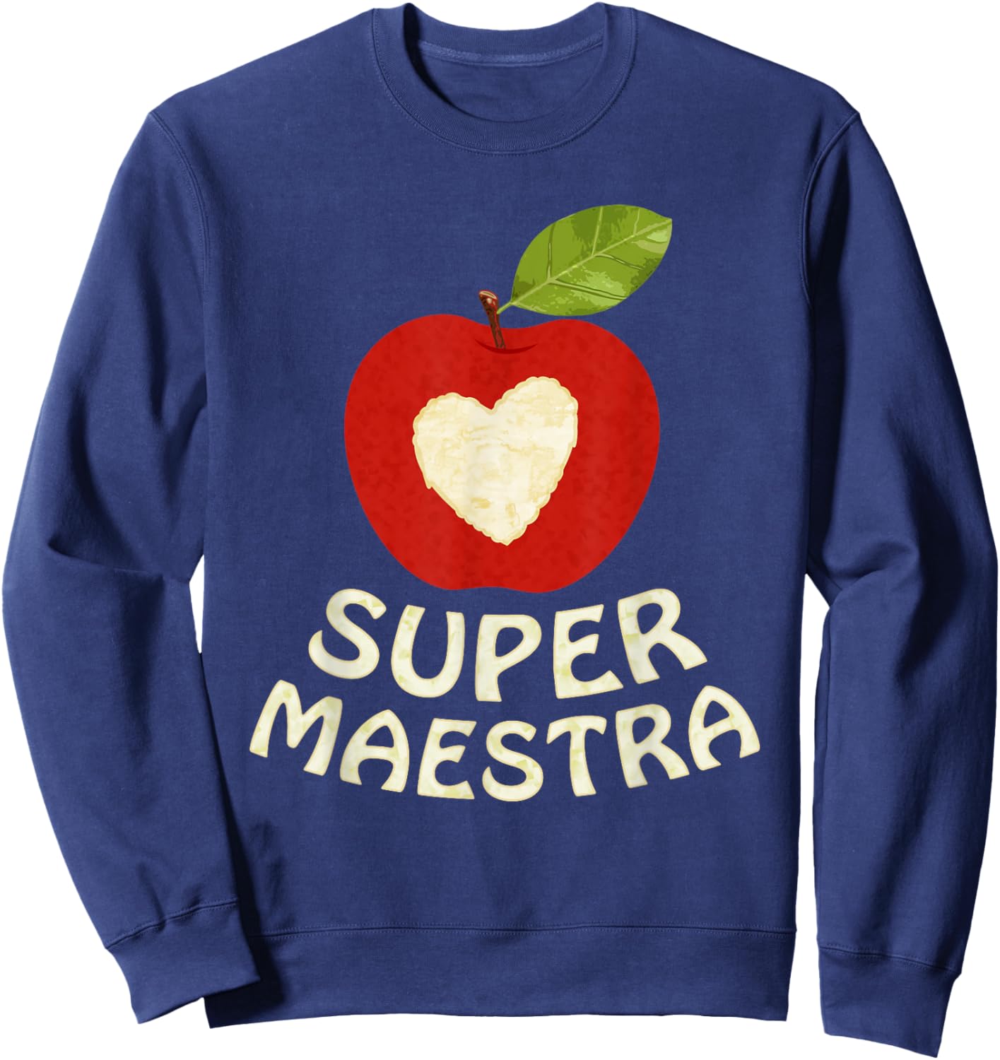 Super Maestra Playera Funny Spanish Bilingual Teacher Gift Sweatshirt - Sweatshirt | Navy