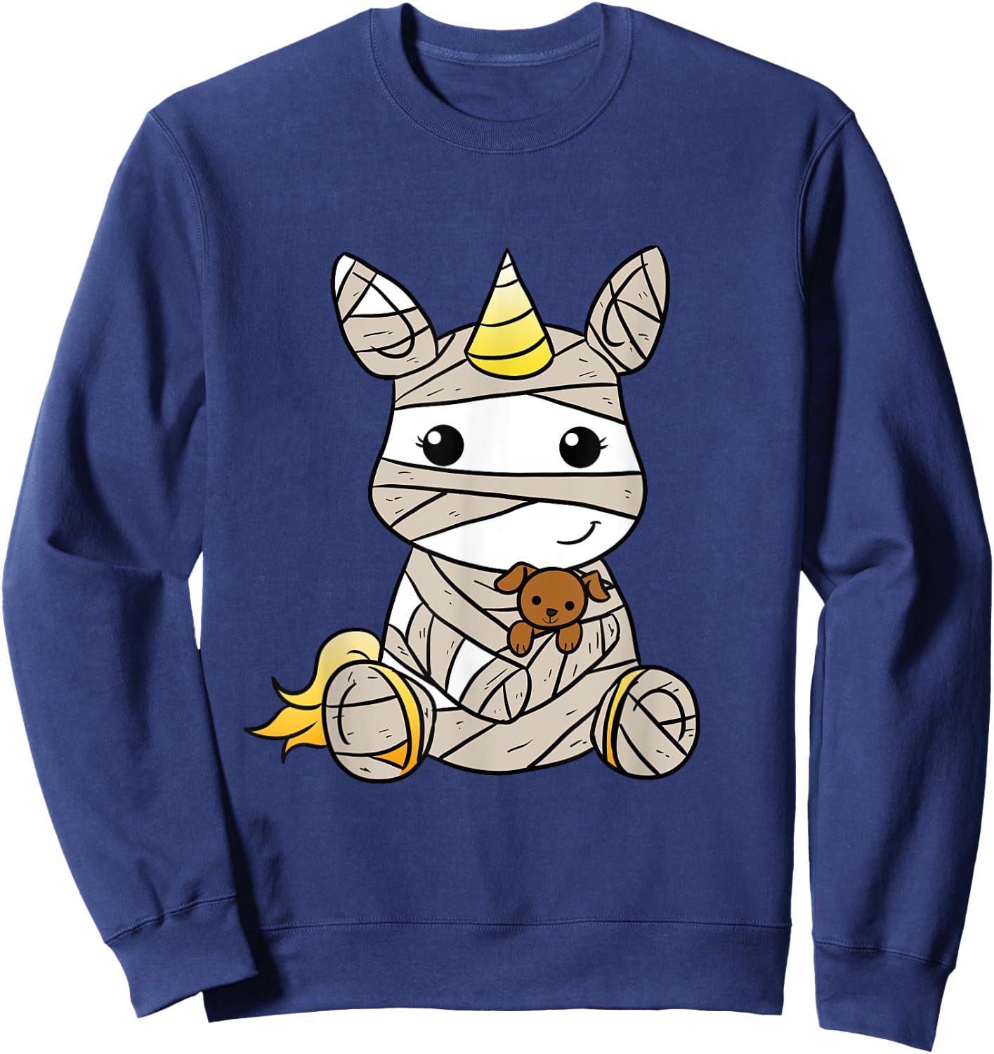 Mummy unicorn Halloween kids Sweatshirt - Sweatshirt | Navy