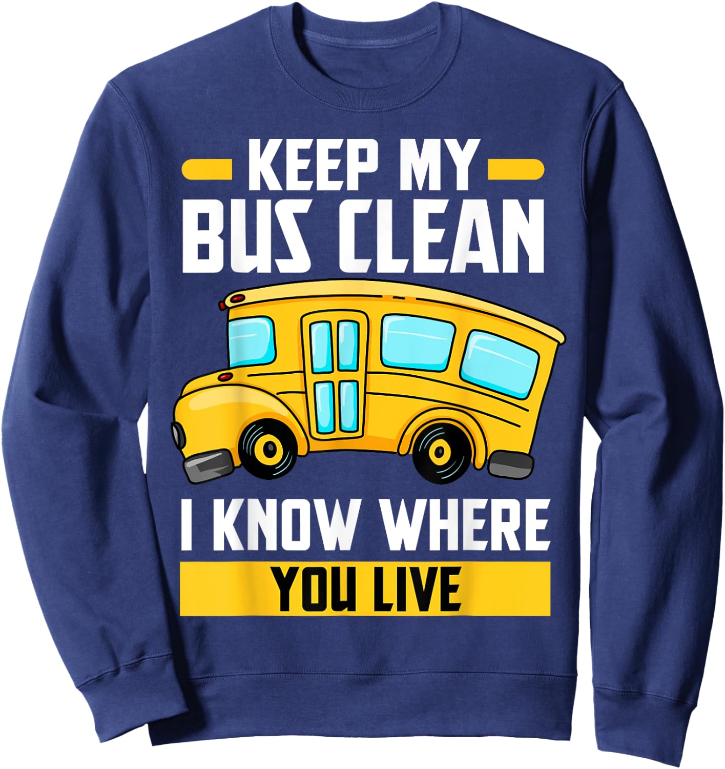 Bus Driver School Traffic Stops Sweatshirt - Sweatshirt | Navy