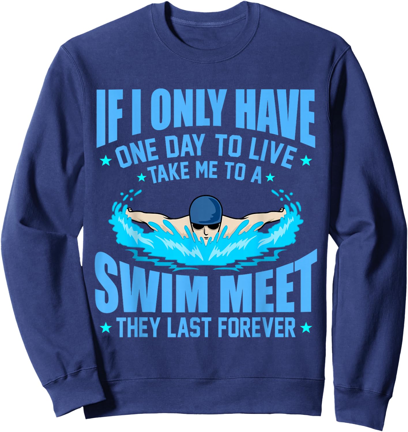 Take Me To Swim Meet Fun Swimmer Swimming Men Women Graphic Sweatshirt - Sweatshirt | Navy