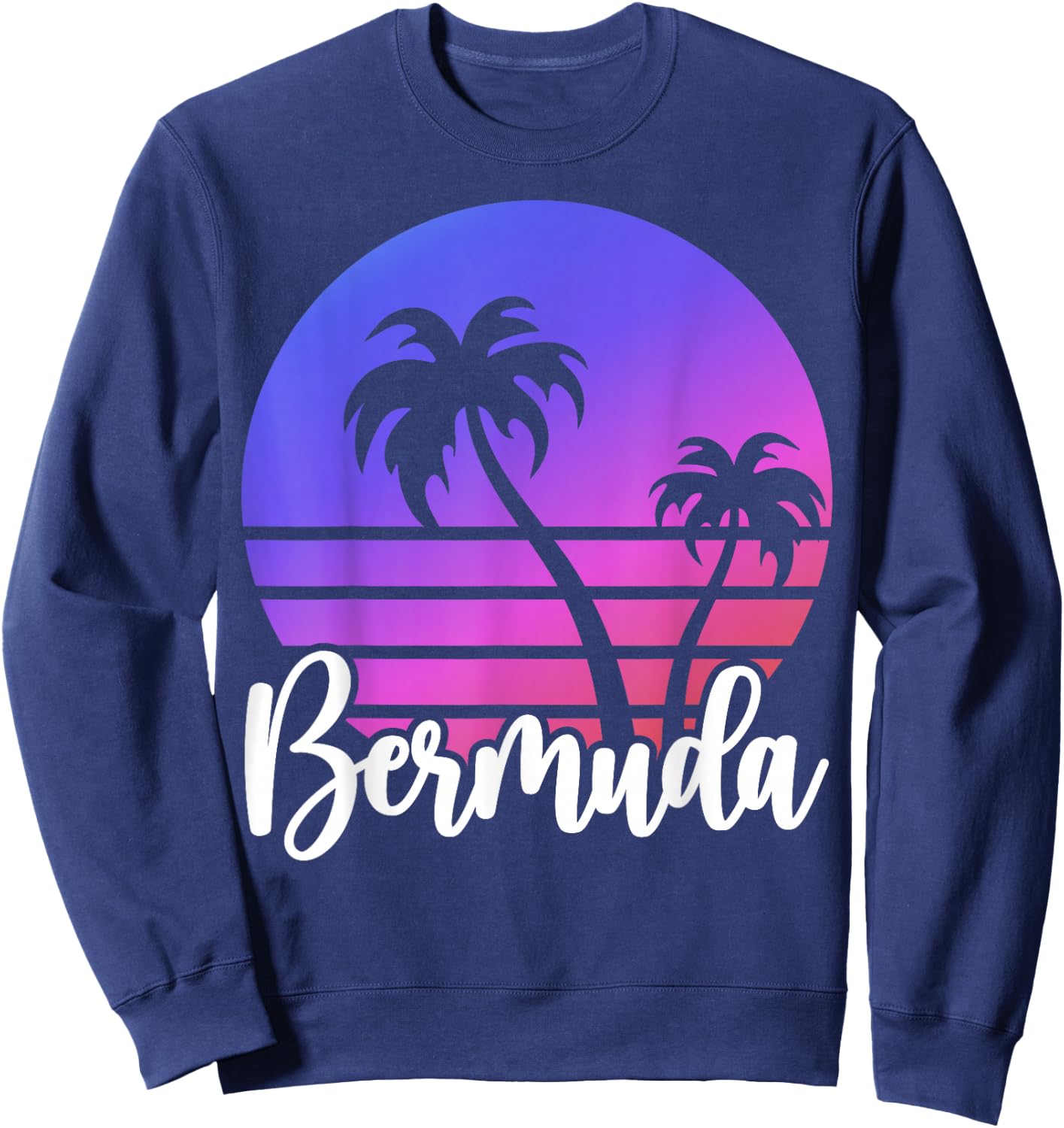 BERMUDA Beach Lover Summer Vacation Family Trip Souvenir Sweatshirt - Sweatshirt | Navy