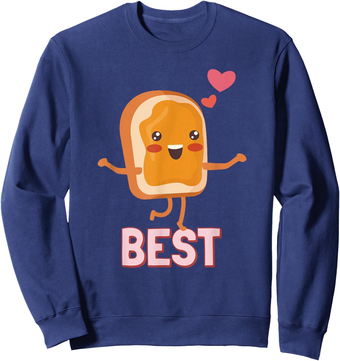 Best Friends PB&J Peanut Butter and Jelly Besties Sweatshirt - Sweatshirt | Navy