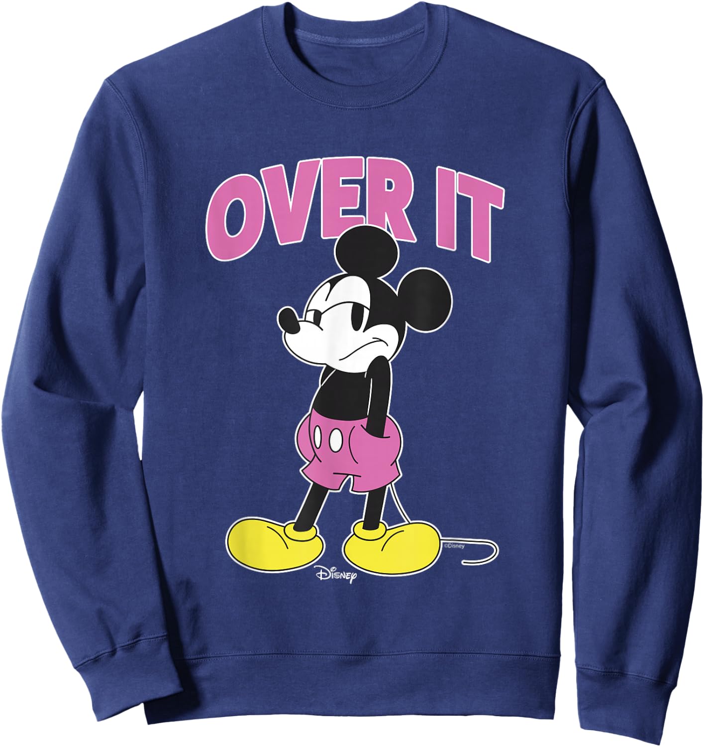 Disney Mickey and Friends Over It Grumpy Mickey Mouse Sweatshirt - Sweatshirt | Navy
