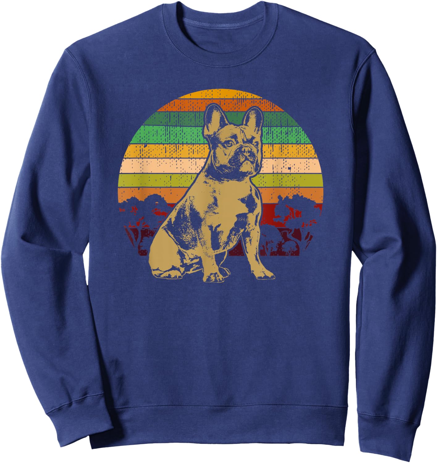 French Bulldog Frenchie Dog Women Kids Sweatshirt - Sweatshirt | Navy