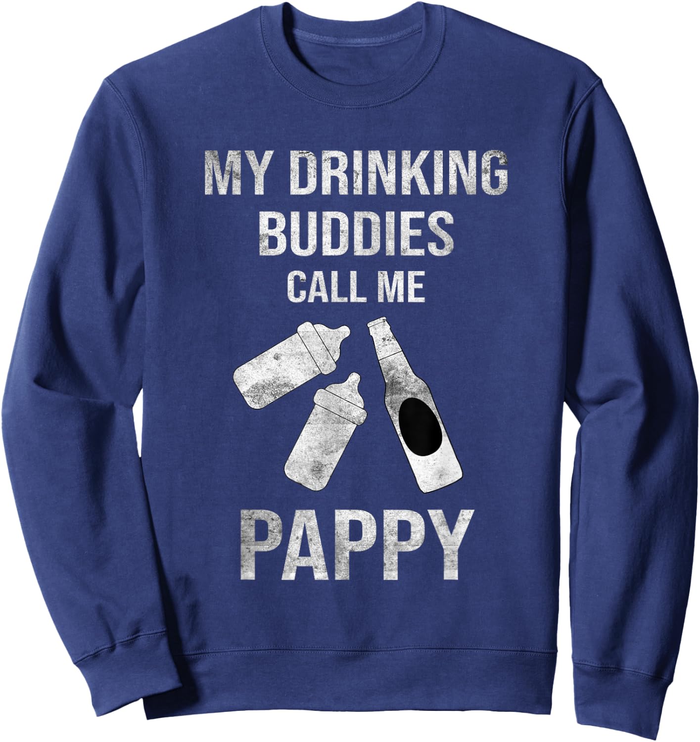 Grandpa of Twins Beer Pappy Twin Drinking Buddies Sweatshirt - Sweatshirt | Navy