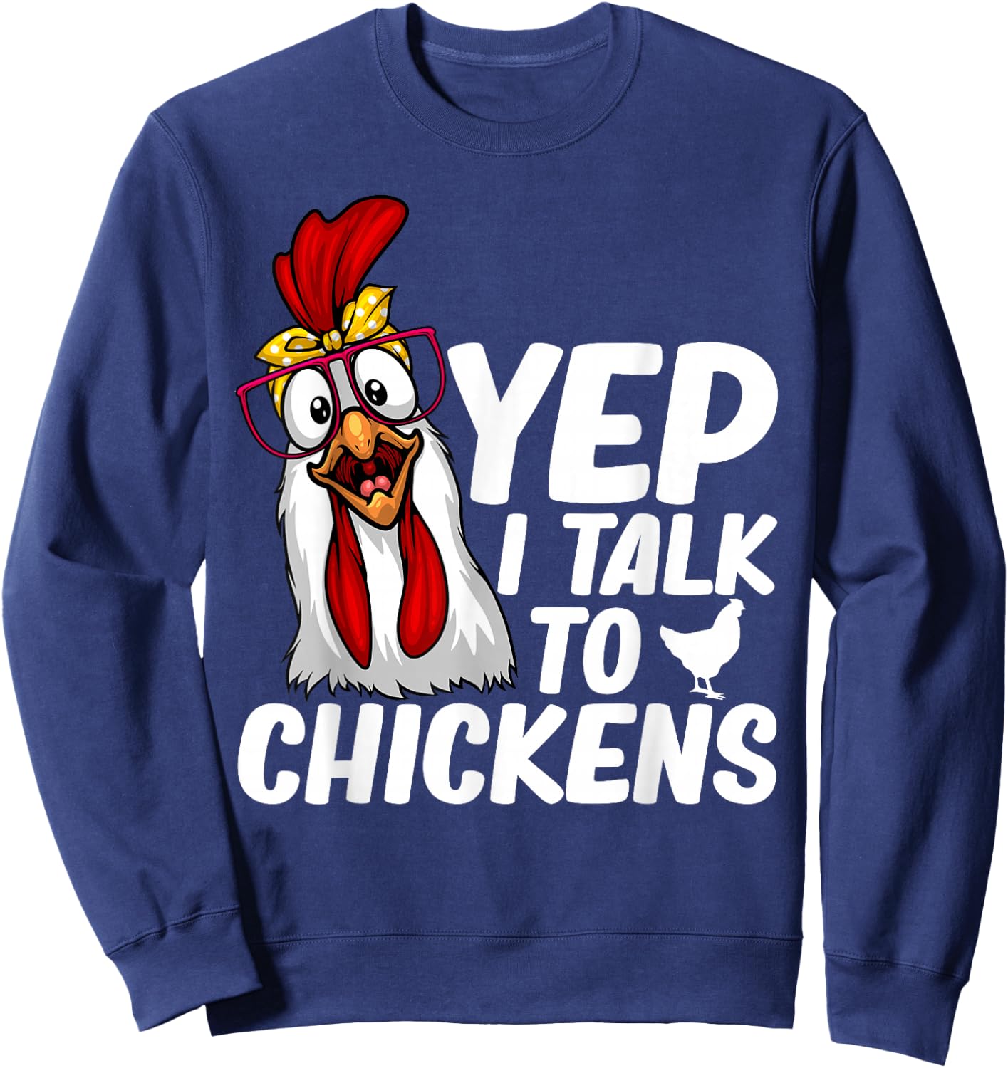 Cute Chicken Art Women Kids Chicken Farmer Lovers Sweatshirt - Sweatshirt | Navy