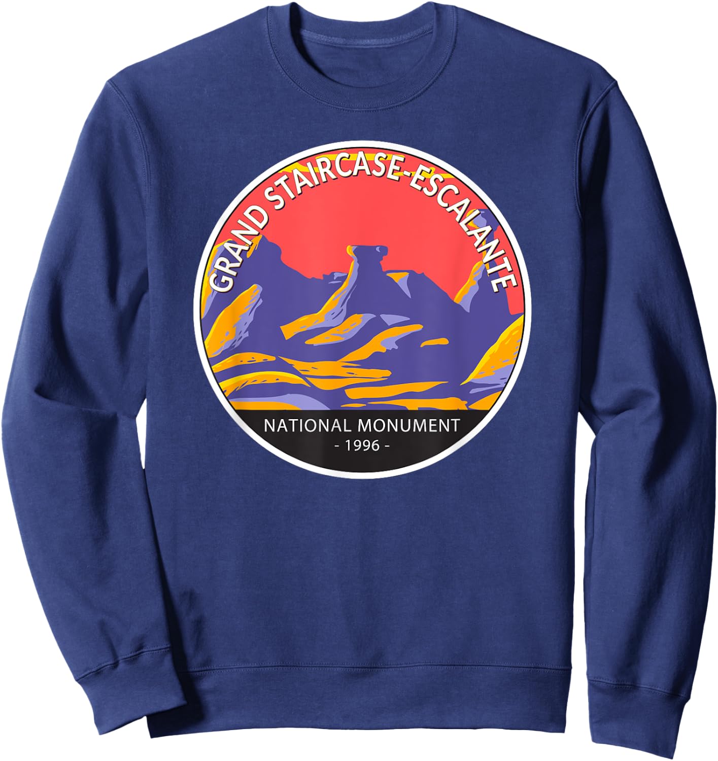 Grand Staircase Escalante National Monument Utah Vintage Sweatshirt - Sweatshirt | Navy