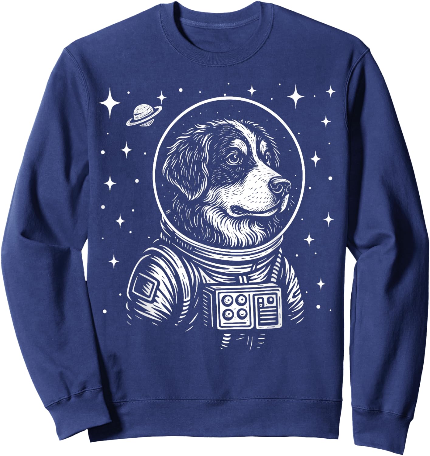Astronaut Bernese Mountain Dog Space Galaxy Dog Lovers Sweatshirt - Sweatshirt | Navy