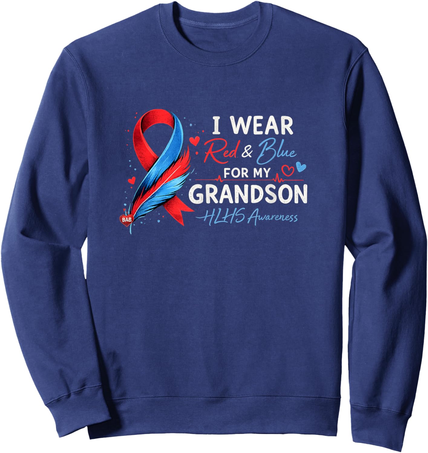 Red & Blue Grandson Sweatshirt - Sweatshirt | Navy
