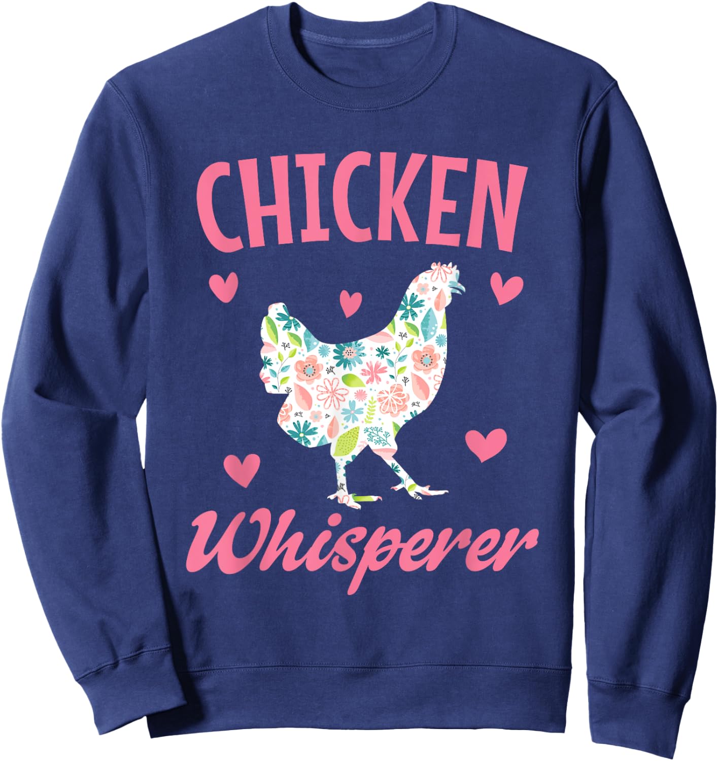 Chicken Whisperer Kids Women Girl Funny Chicken Farming Sweatshirt - Sweatshirt | Navy